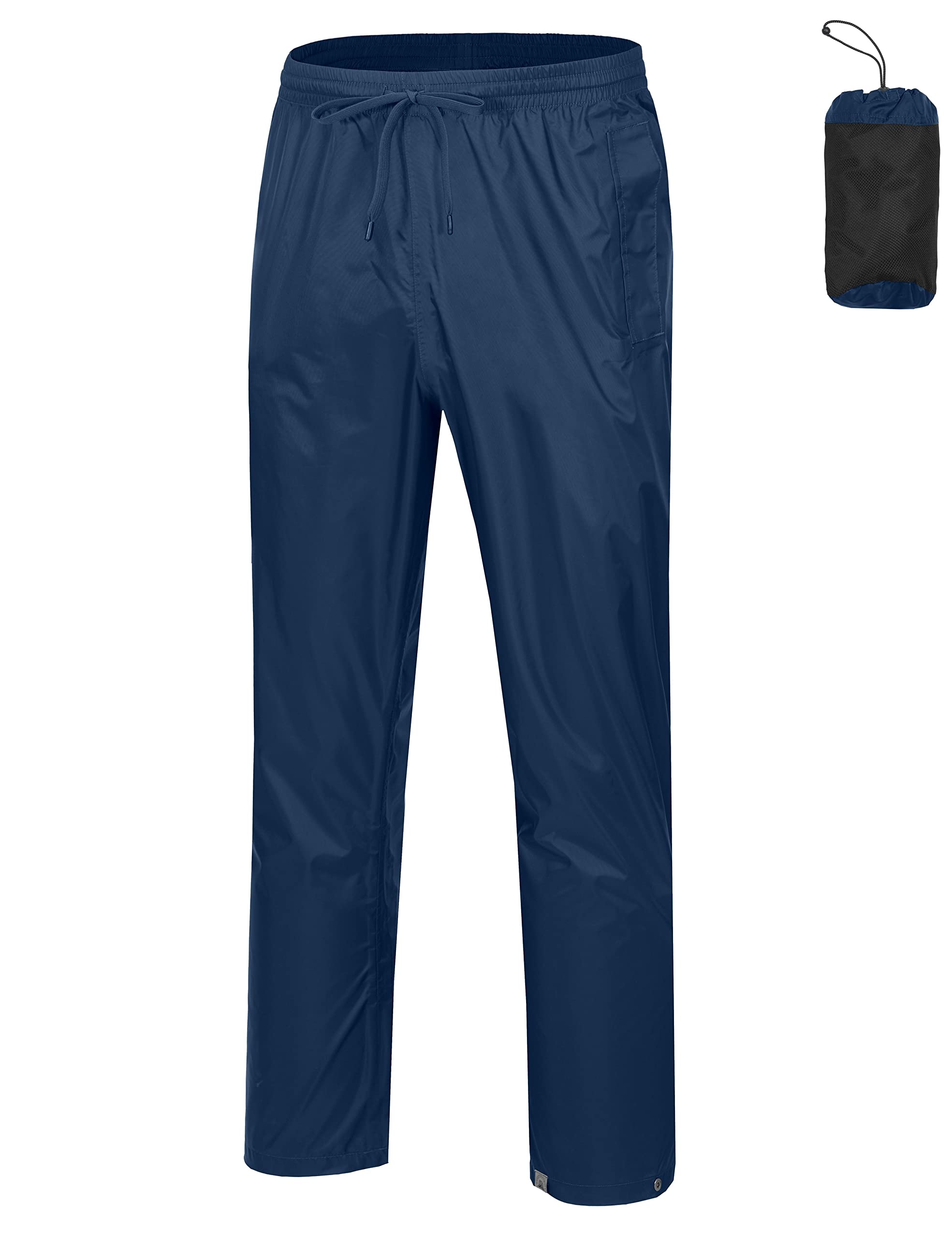  Mens Rain Pants Lightweight Waterproof Pants Windproof  Outdoor Pants For Work Golf Hiking Fishing