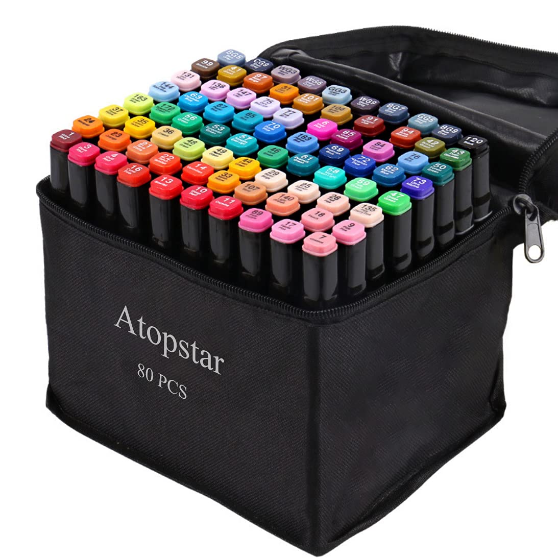ATOPSTAR 80 Colors Alcohol Markers Artist Drawing Art Markers for Kids Dual  Tip Markers for Adult Coloring Painting Supplies Perfect for Kids Boys  Girls Students Adult(80 Black Shell) Black 80
