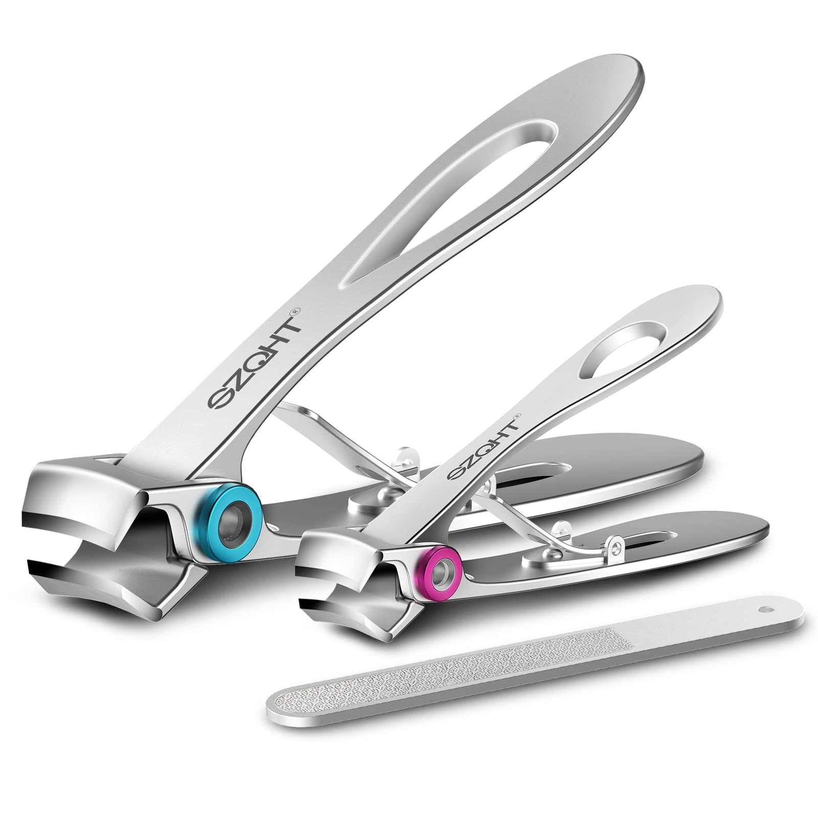 A Special Nail Clippers of SGNEKOO Angled Bent Head Super Sharp Wide Jaw  Opening for Hard/Thick Fingernails and Toenails Nail Cutter Trimmer for Men  Women Seniors (Silver/2P-1)