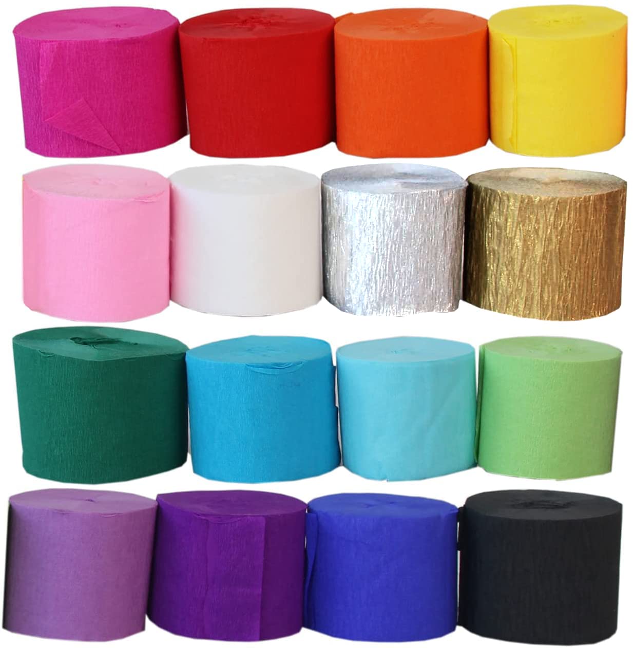 Crepe Paper Decorations Colored Rainbow Streamers Rolls Wonderful