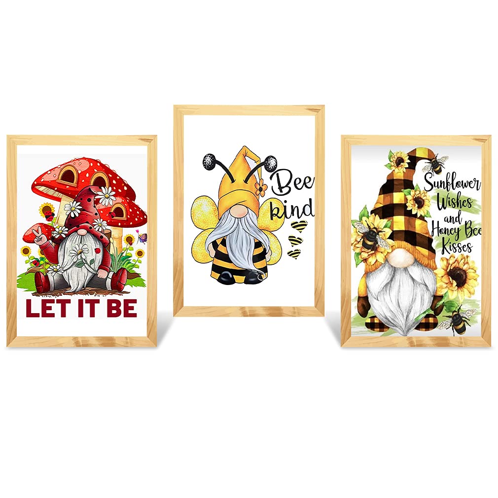 Gnome Cross Stitch Kits for Adults - 3 Pack Stamped Crossstitching