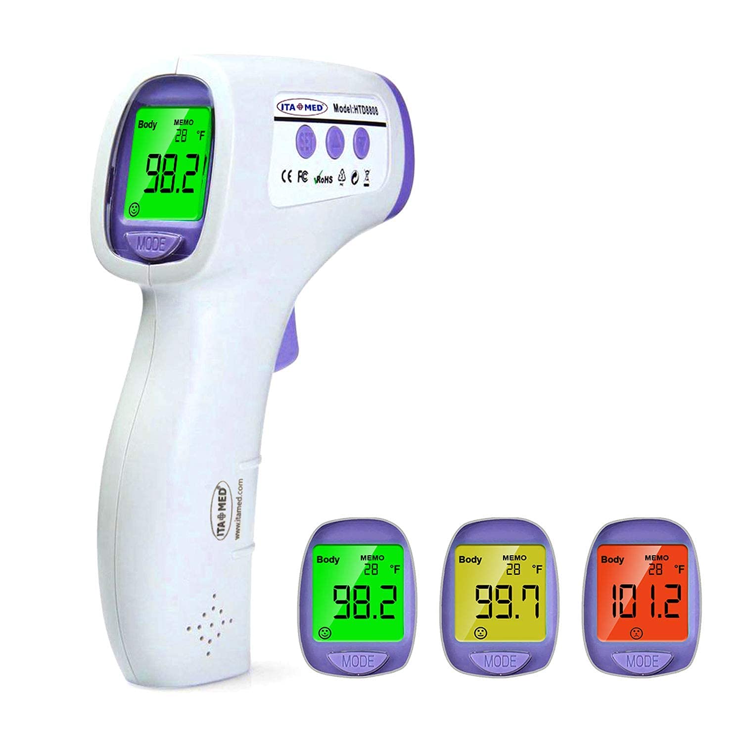 Non-contact fever alert infrared forehead thermometer