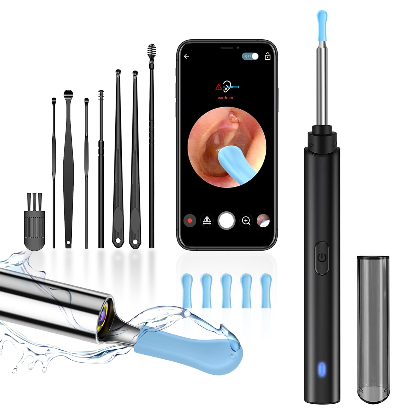 Ear Wax Removal Tool Camera Smart Visual Ear Cleaner 1080P FHD