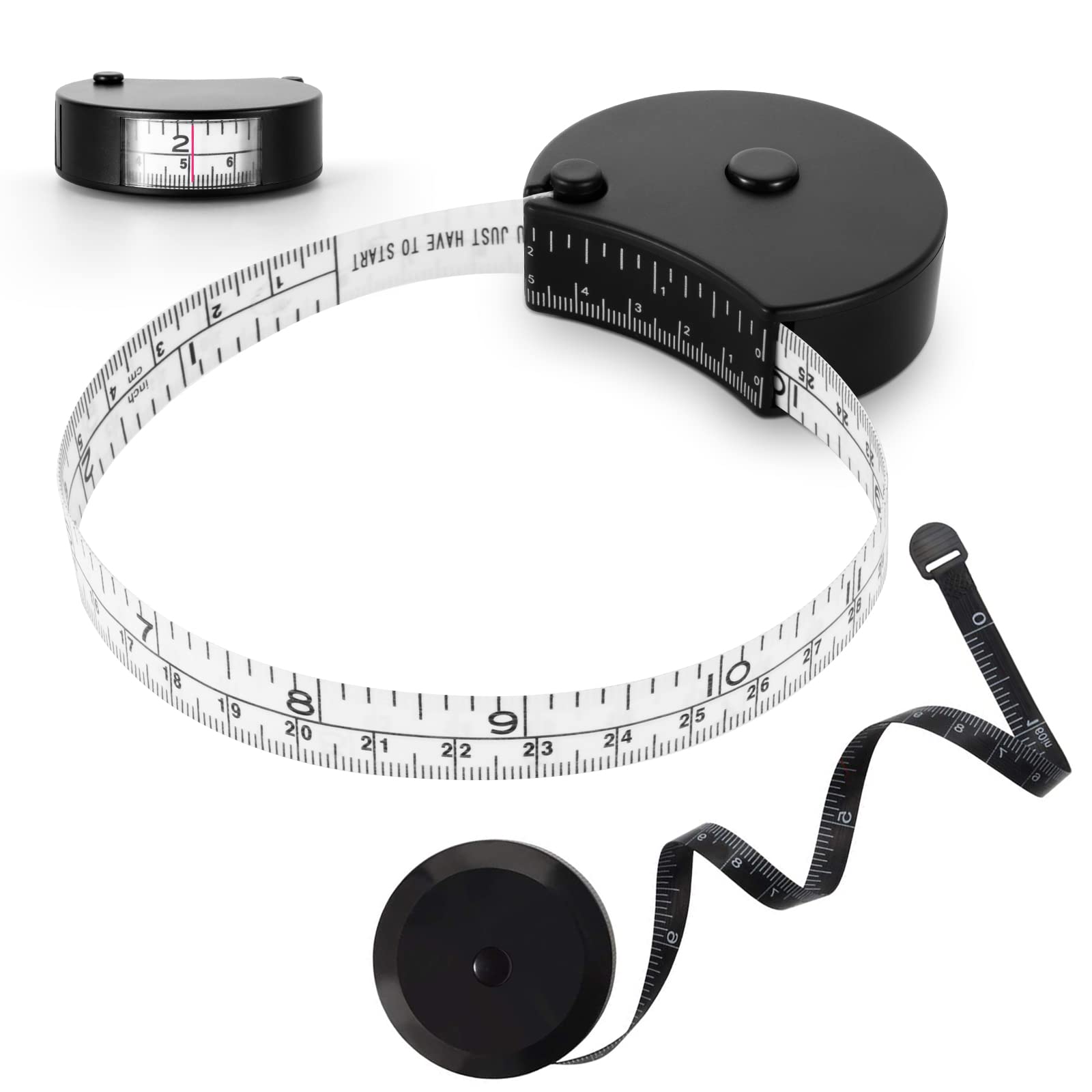 2PCS Tape Measure Body Measuring Tape 60inch (150cm), Retractable Measuring  Tape for Body Measurement & Weight Loss, Accurate Body Tape Measure for