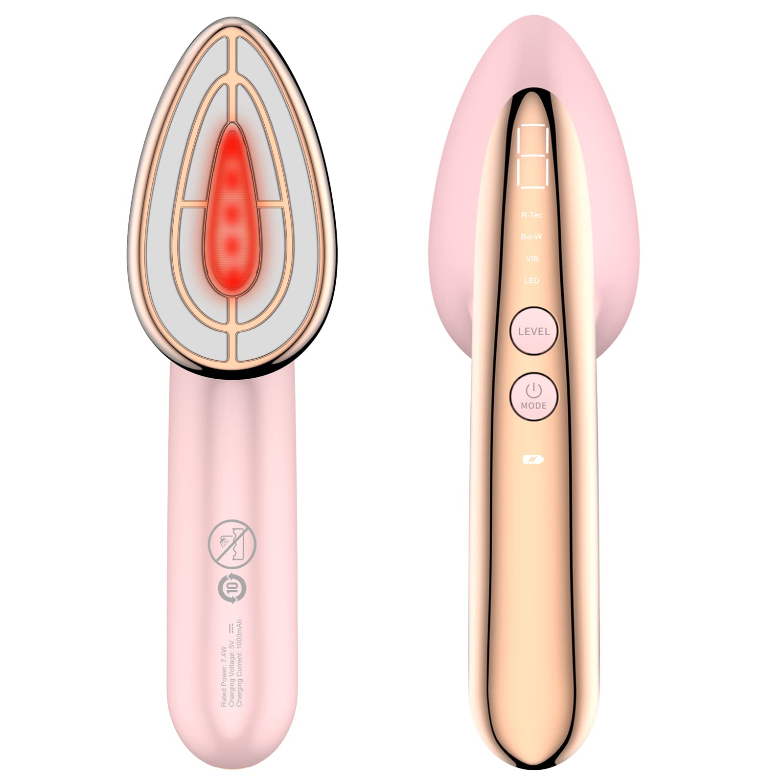 Facial Skin Tightening Massager Firming and Rejuvenated 4 in 1 Home Face  Skin Care Tool Machine for Neck Eyes Wrinkles Body Ideal Gift for Mom Pink