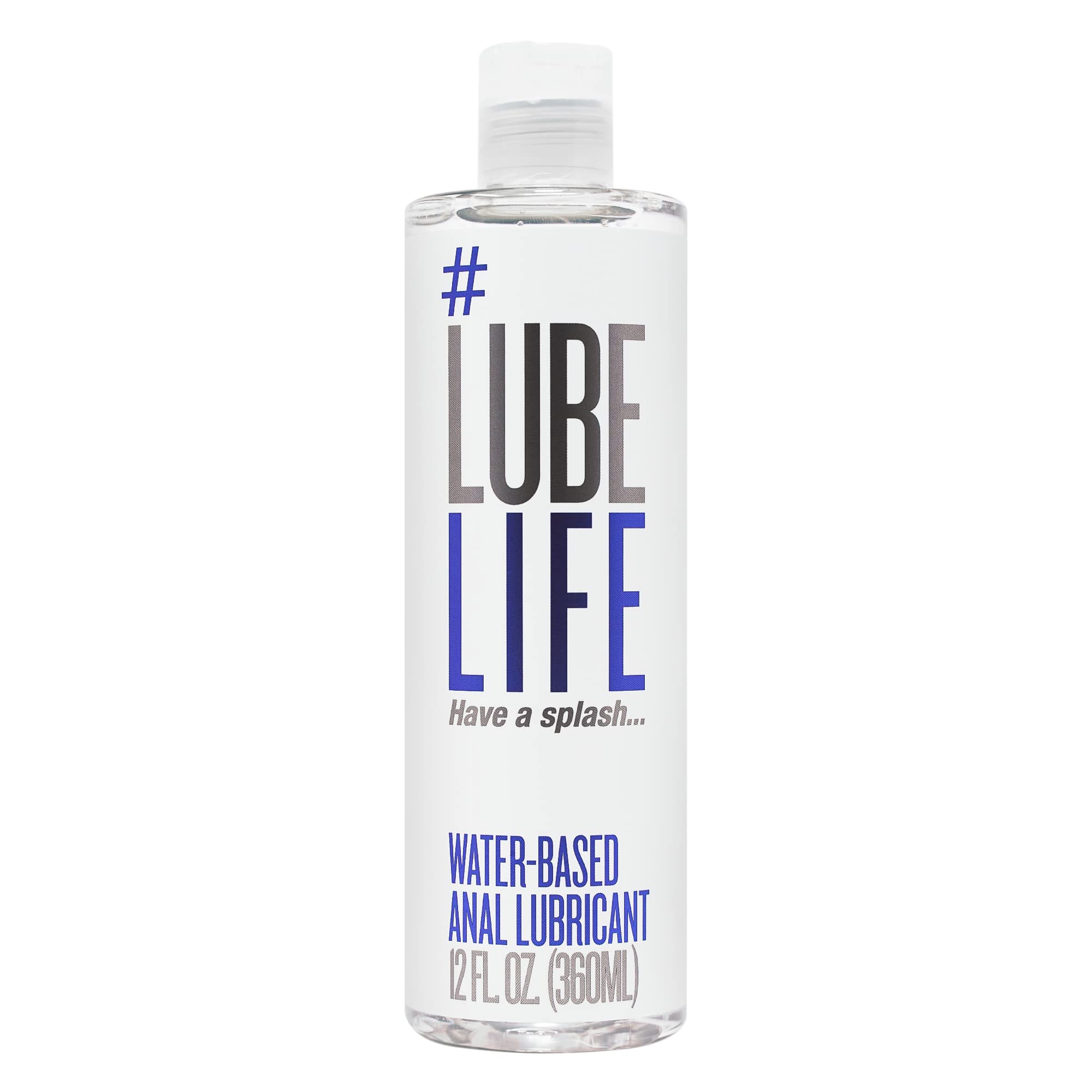 LubeLife Water-Based Anal Lubricant, Personal Backdoor Lube for Men, Women  and Couples, Non-Staining, 12 Fl Oz