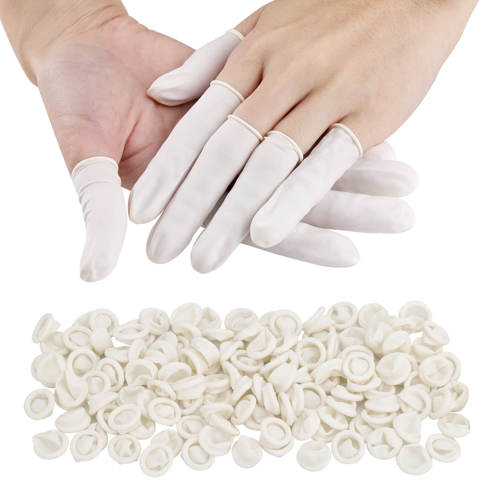 Finger Cots Small 300 Pcs Fingertips Protective Finger Cots White