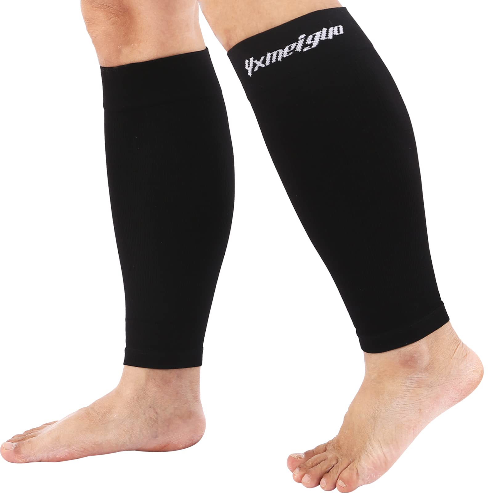 Plus Size Calf Compression Sleeve for Women Men, Extra Wide Leg Support for  Shin Splints, Leg Pain Relief and Support Circulation, Swelling, Travel,  Work, Sports and Daily Wear, Black M,ChYoung 