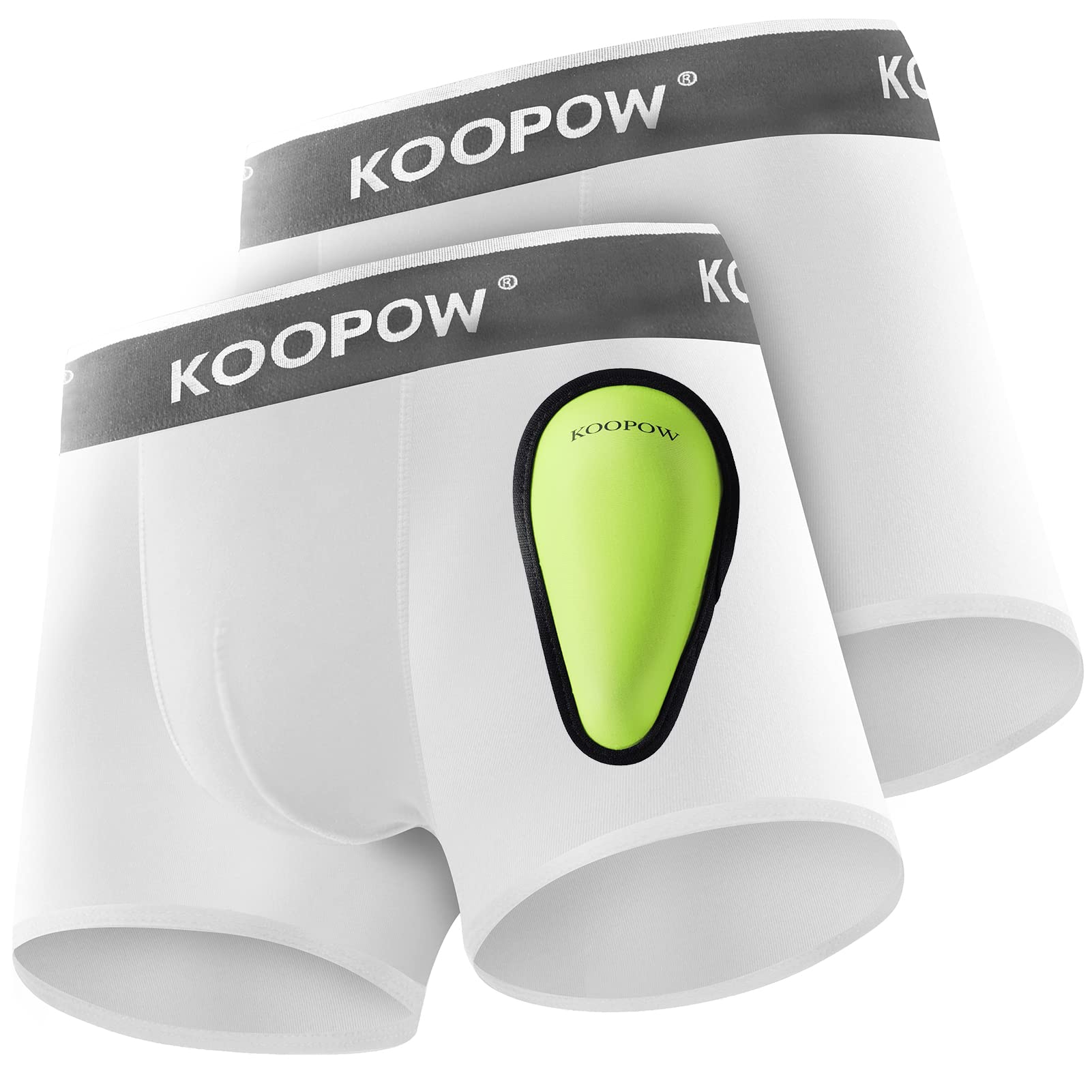 KOOPOW 2-Pack Boys Compression Briefs with Soft Protective