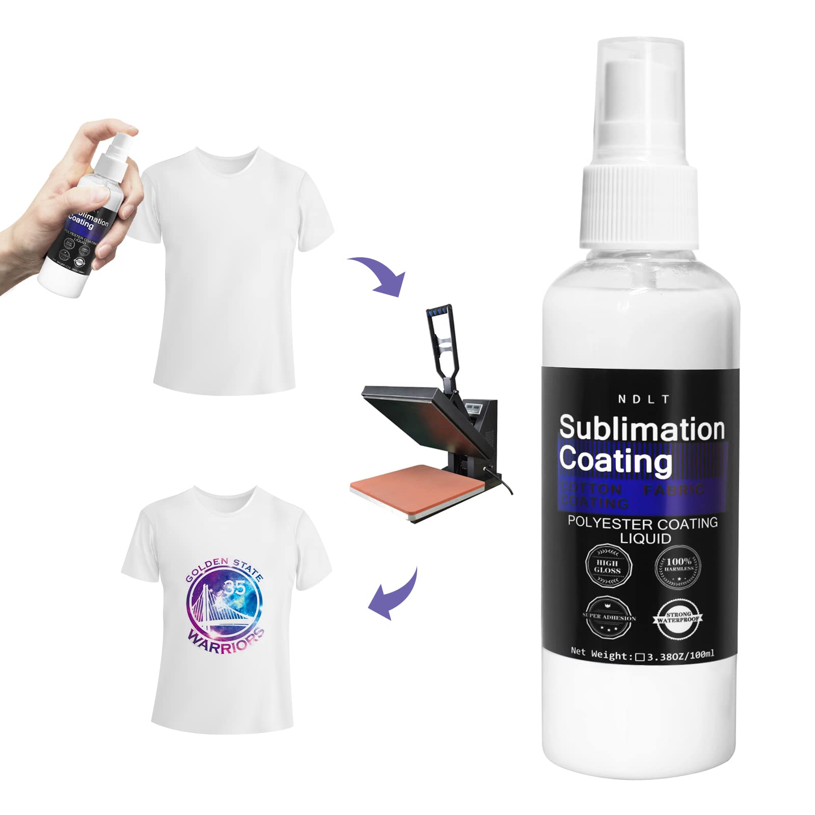NEGJ 100ML Sublimation Coating Spray Clothing Thermal Transfer Spray  Sublimation Paint Spray Spray Bottles Small Mist