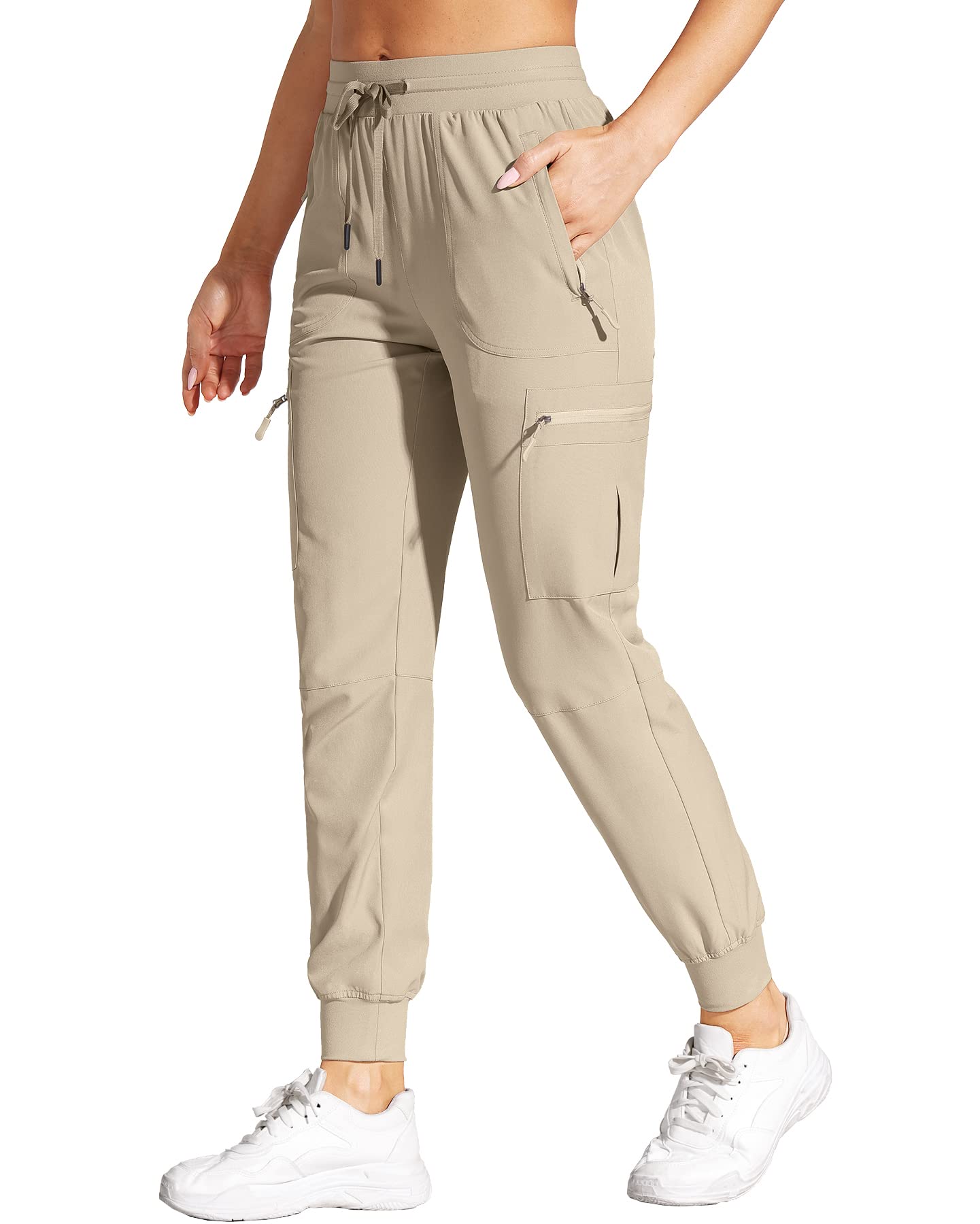 VILIGO Womens Cargo Joggers Hiking Pants Lightweight Quick Dry Water  Resistant Womens Pants with Zipper Pockets