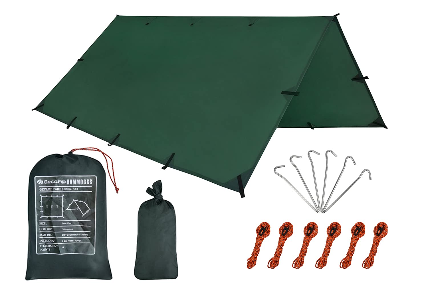 Camping Tent Tarp,Hammock Rain Fly Tarp,10X10FT/10X15FT Waterproof Tarp ...