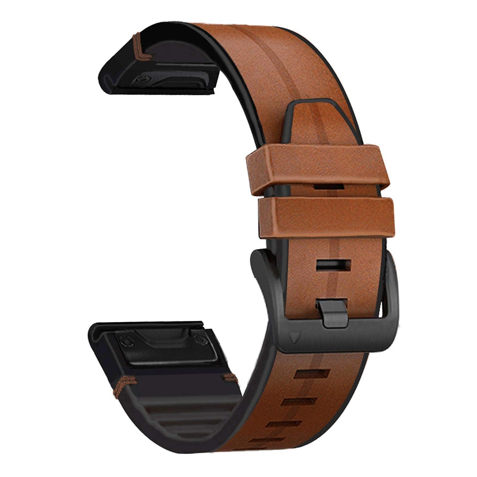 22mm Leather Watch Band for Garmin Instinct/ Fenix 5 5Plus 6 6Pro 935 945  Strap Bracelet