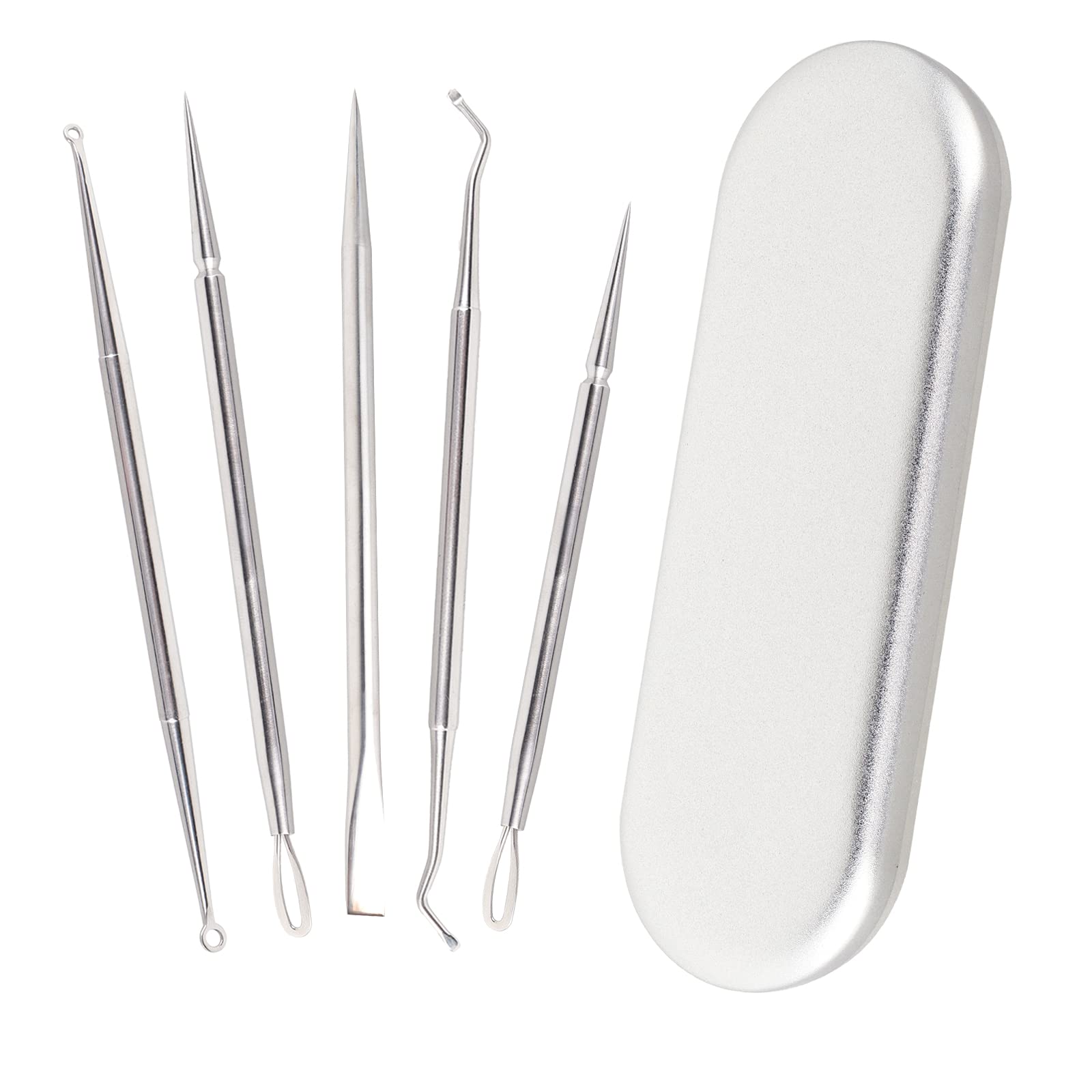 5PCS Blackhead Remover Tool Kit Professional Pimple Popper Tool