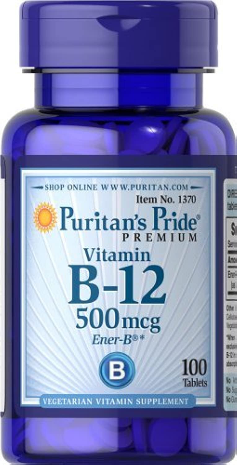 Puritan's Pride Vitamin B-12 500 Mcg-100 Tablets | Essential B Vitamin ...