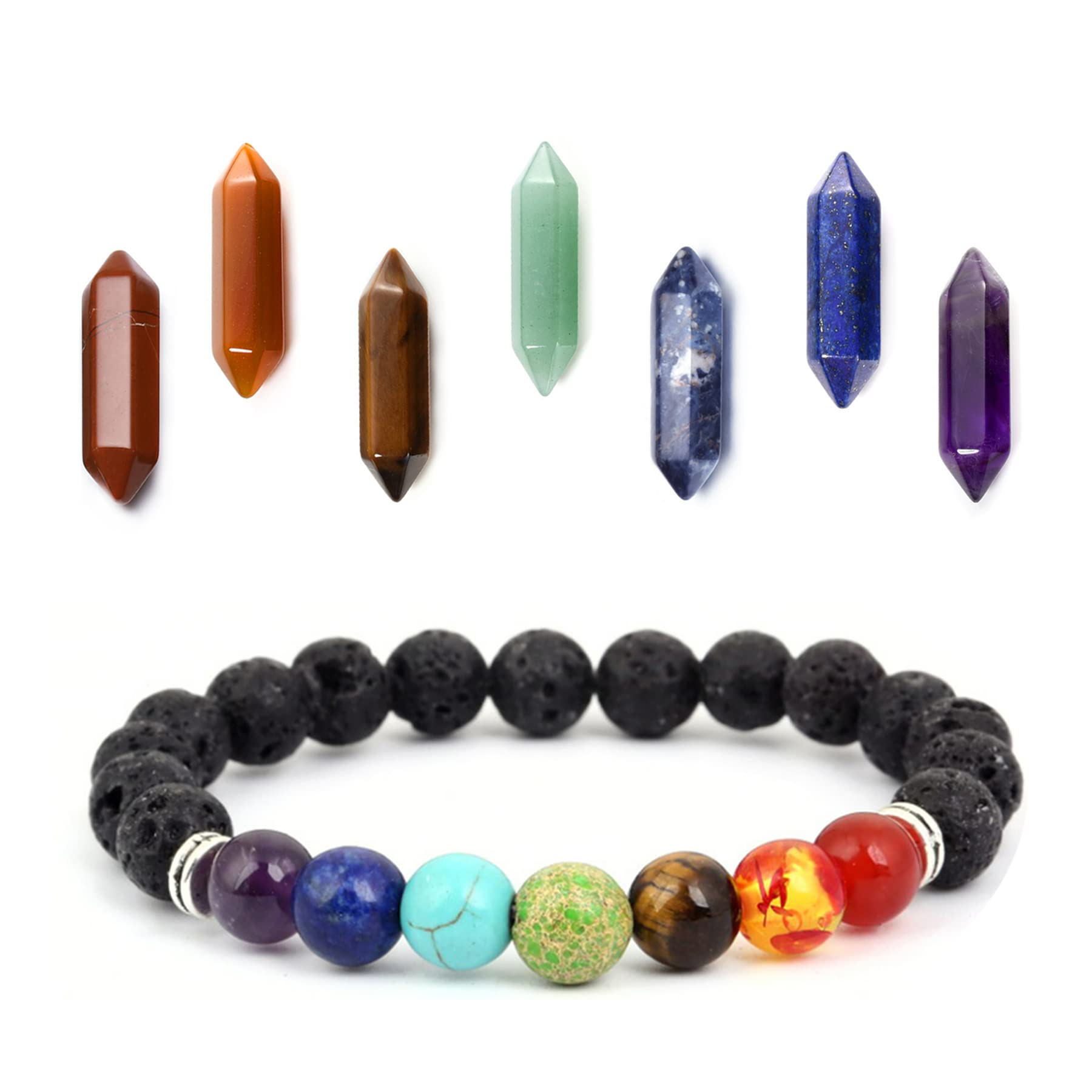 7 Crystals Chakra Healing Bracelet  Healing bracelets, Chakra bracelet,  Crystal healing bracelets