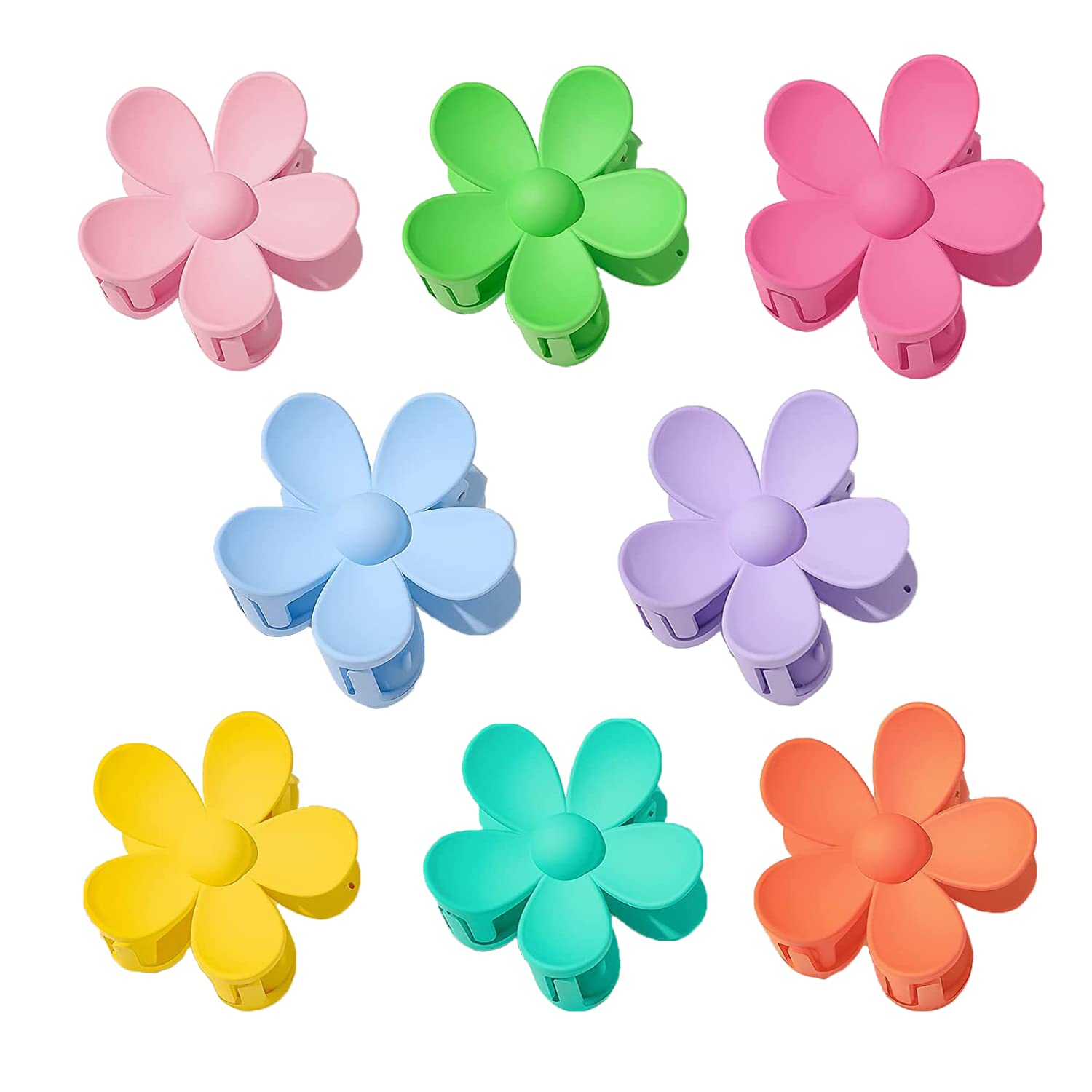  8PCS Hair Clips for Women, Flower Claw Clips for