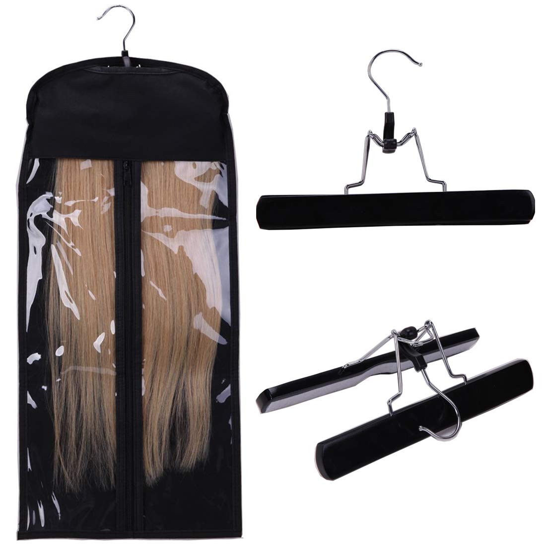 S noilite Hair Extension Hanger with Storage Bag Carrier Case