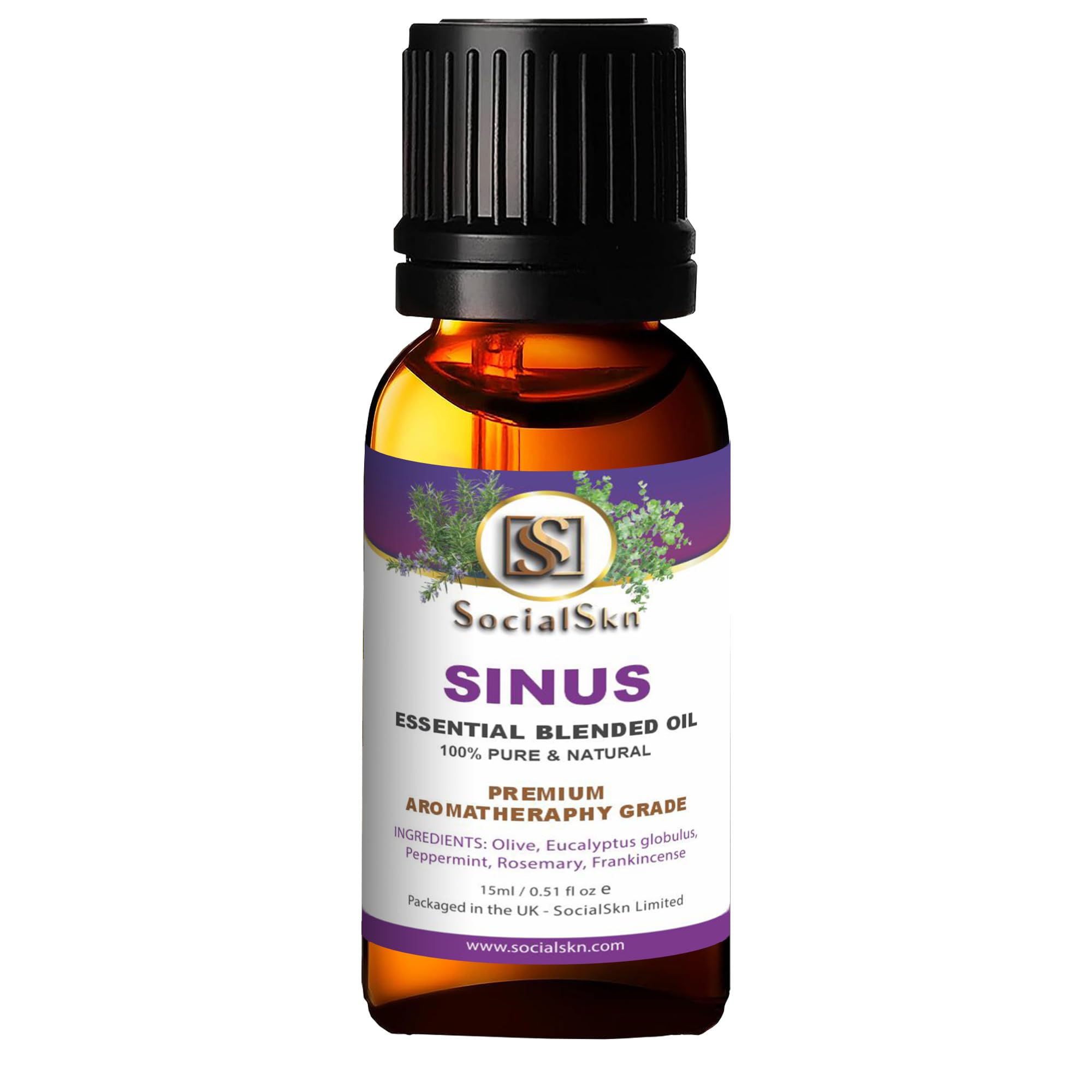 SocialSKN Essential Oils for Sinus Relief Sinusitis Treatment with