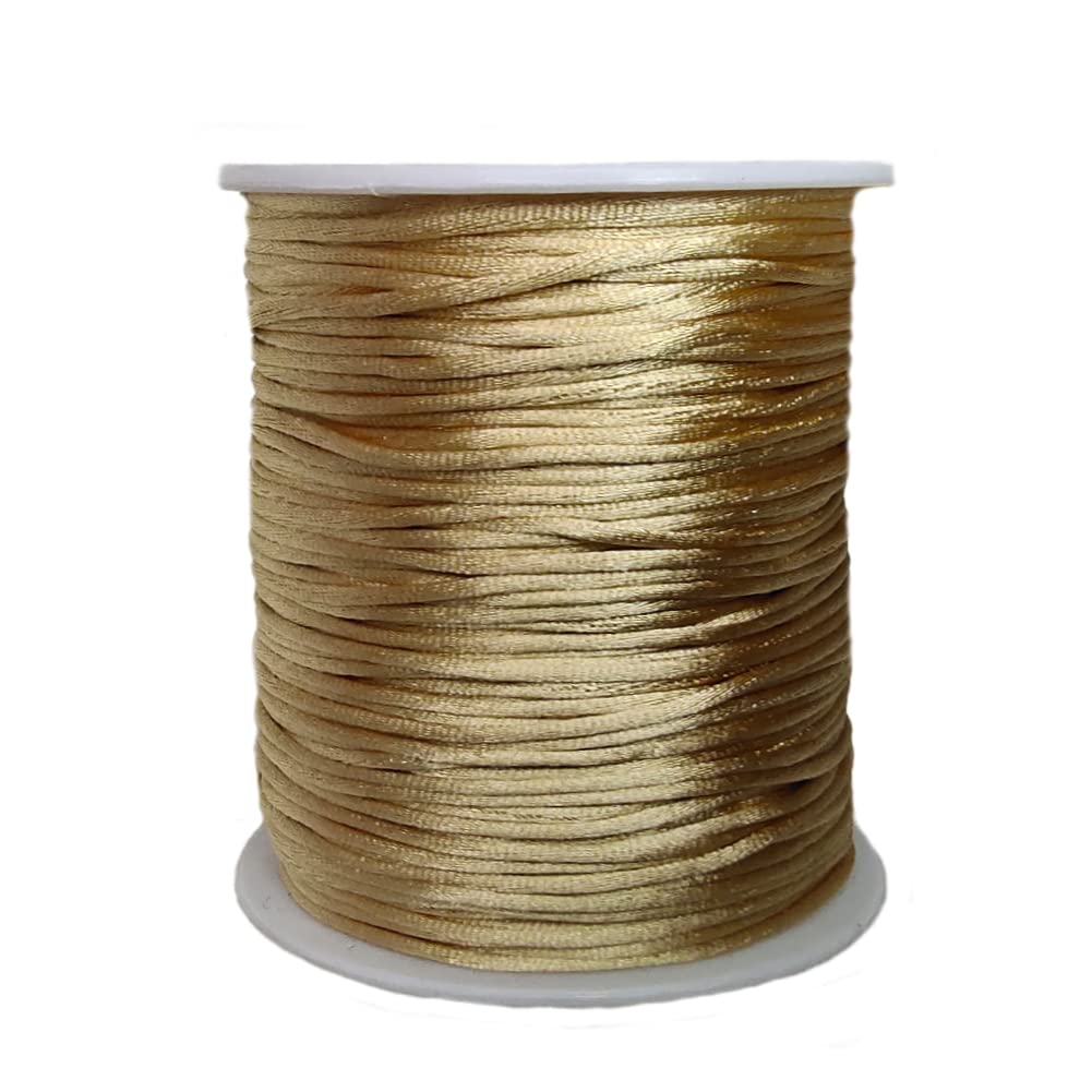 Xiezyu 1.5mm Nylon Satin Cord Thread Beading String for Macrame Bracelets  Chinese Knotting,Necklaces,Jewelry