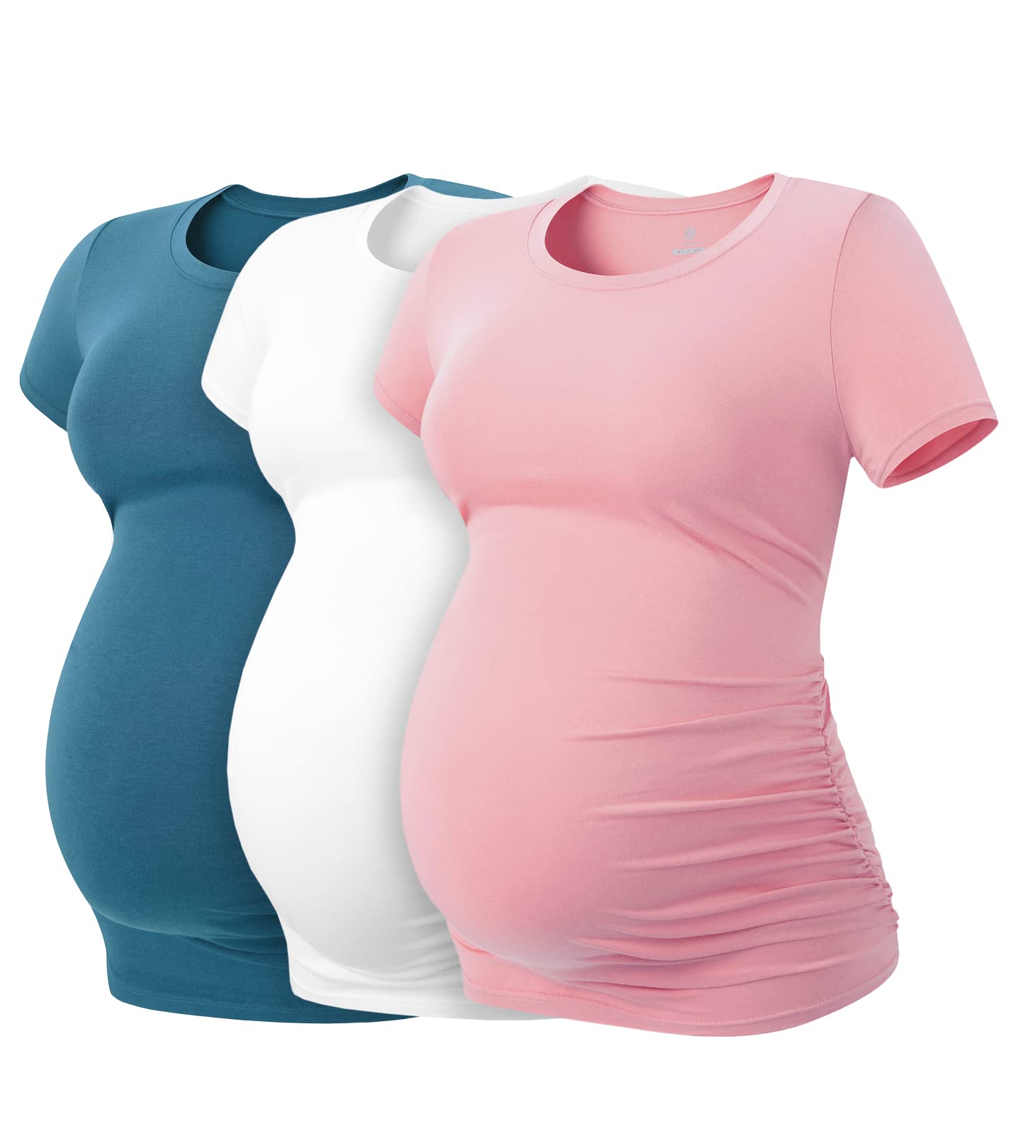 LAPASA Women's Maternity Tops Soft Modal Cotton Pregnancy Tshirts