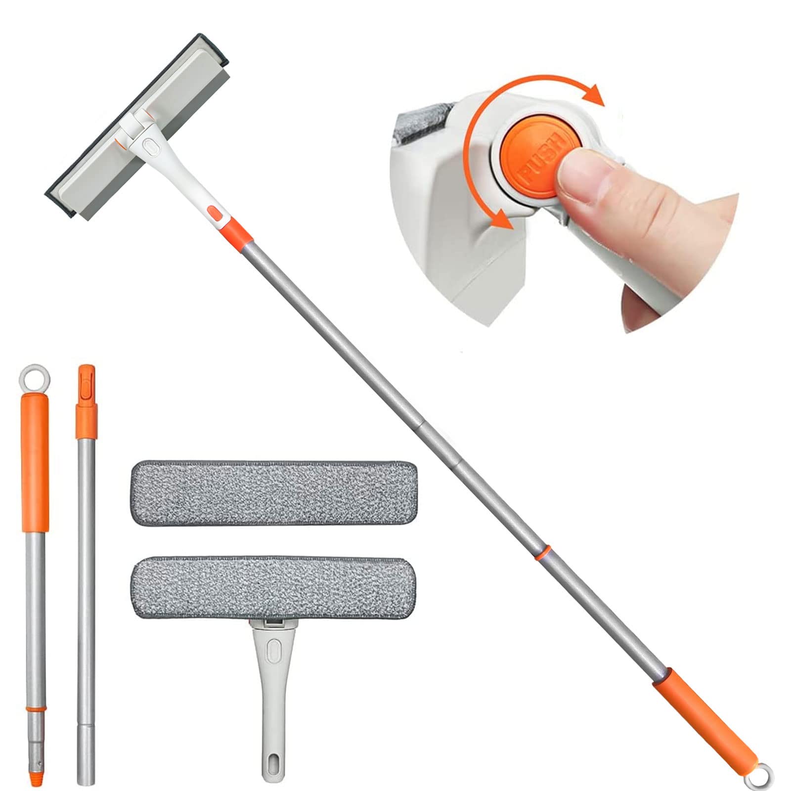 Window Scraper Cleaner 2 in 1 Retractable Extendable Rod - Temu