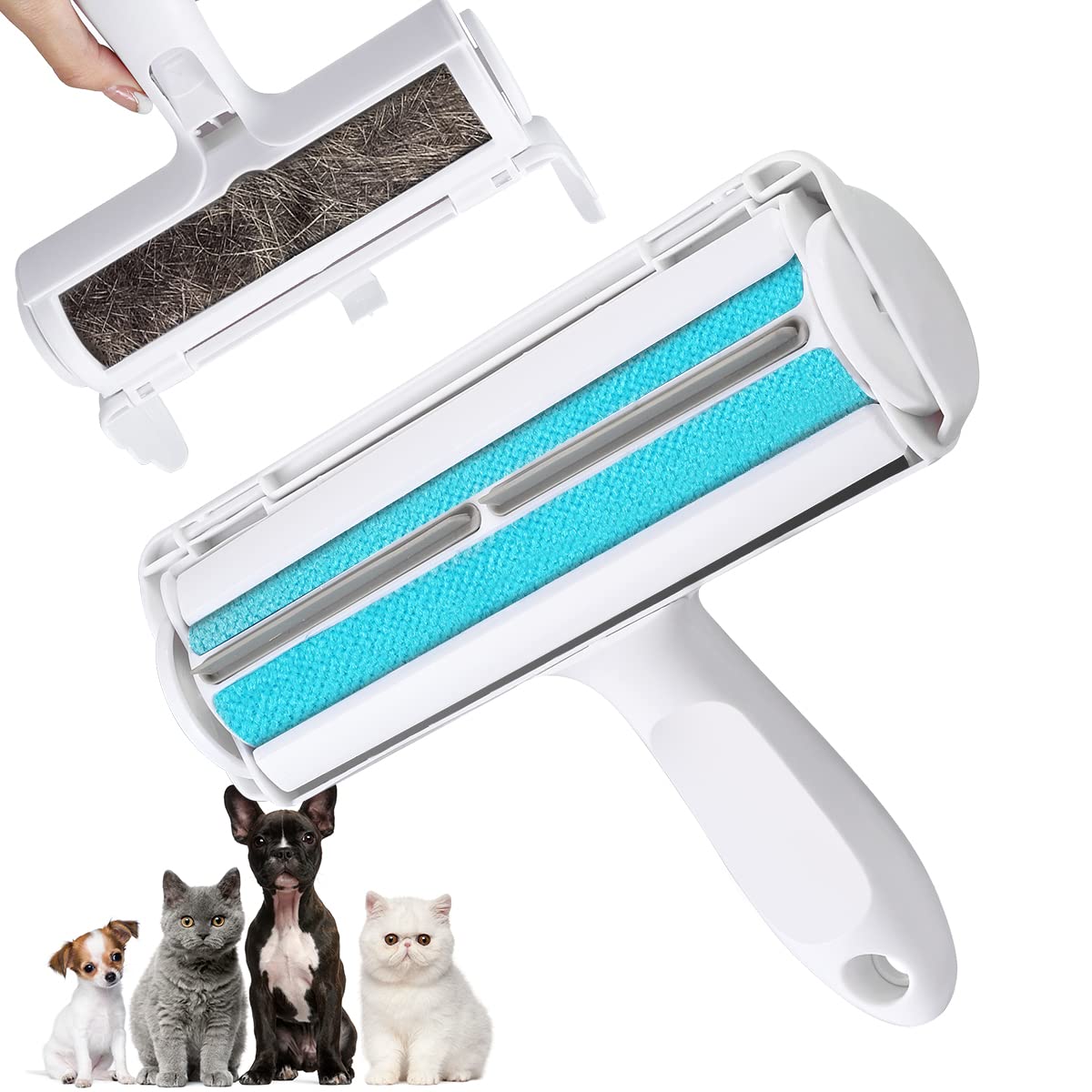 Pet Hair Roller Remover Lint Brush 2-Way Dog Cat Comb Tool Convenient -  bestsellingproductstore