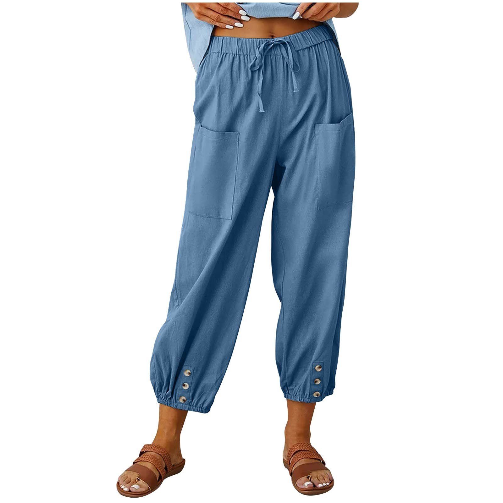 Plus Size Casual Pants for Women Petite Fleece Lined Sweatpants Wide  Straight Leg Pants Sweatpants Loose