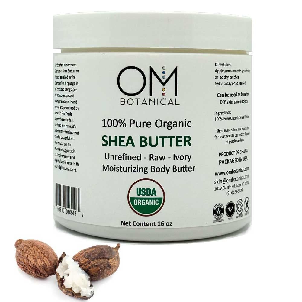 AFRICAN SHEA BUTTER from Ghana 16 oz, Certified Organic Pure Body Butter  Raw Ivory