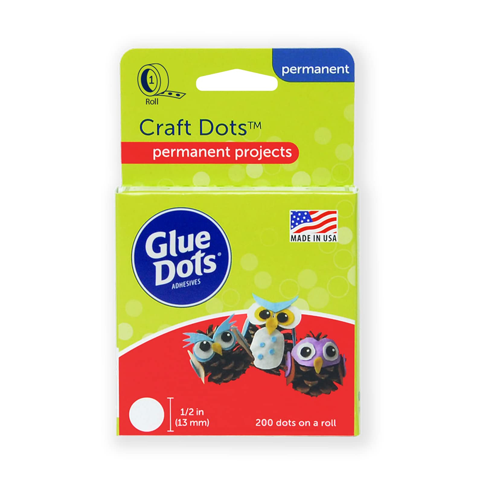 Glue Dots Dot N' Go Glue Dot Dispenser, 6 Pack & Dot N' Go Glue Dot  Dispenser Project Pack with 200 Permanent, Poster, and Removable  Double-Sided