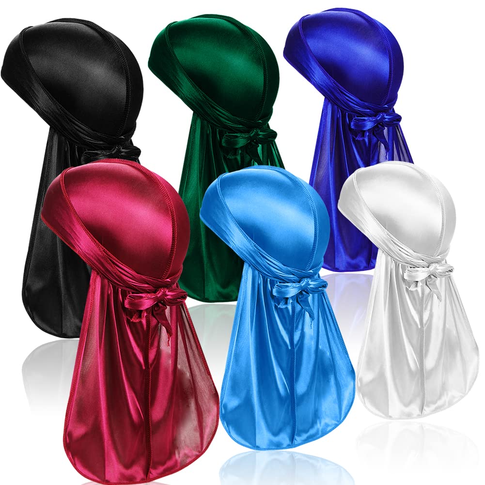 Custom Silky Durag Headwraps with Extra Long Tail and Wide Straps for 360  Waves Do Rag Headwrap