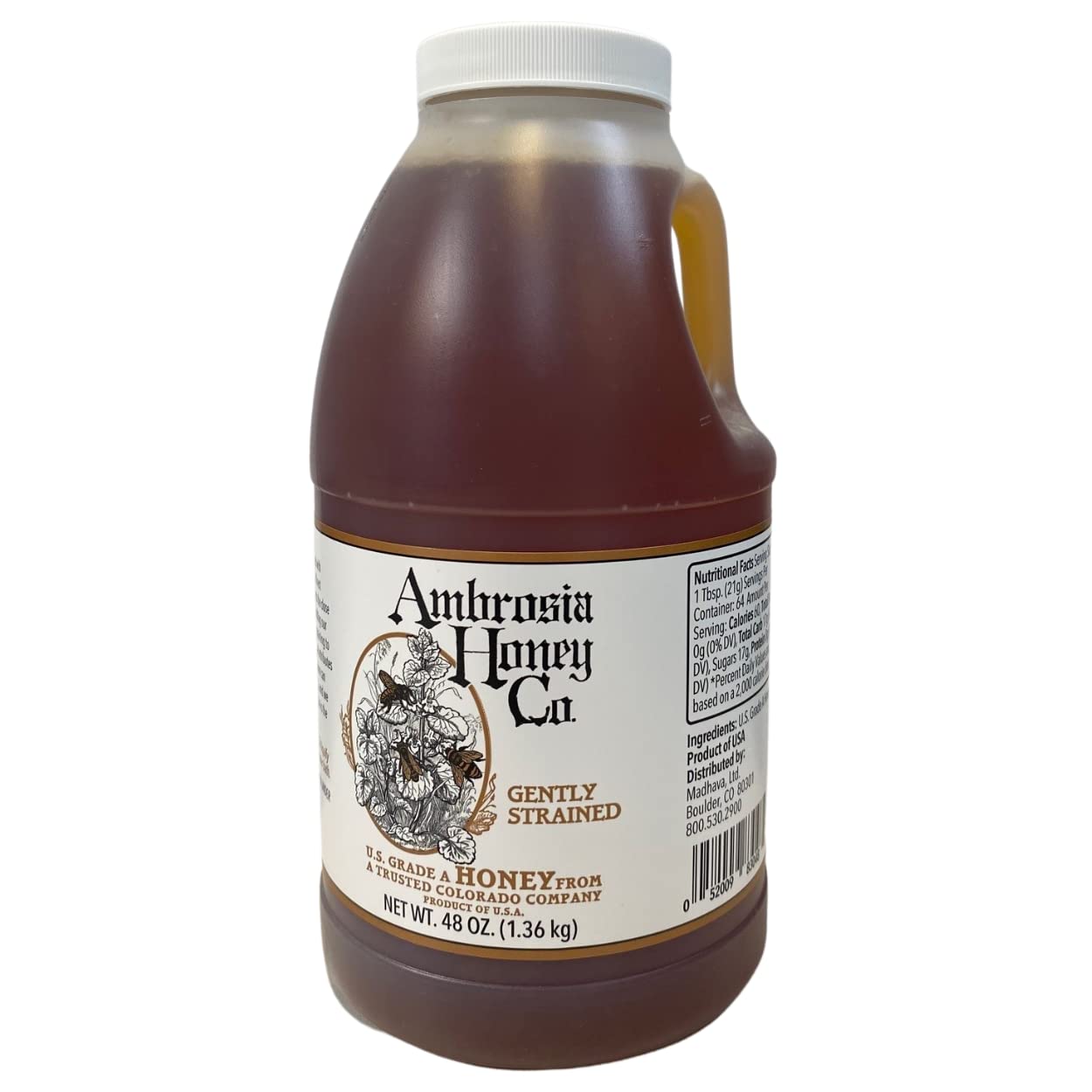Ambrosia Gently Strained Honey, 48 oz. Bottle (Pack of 1