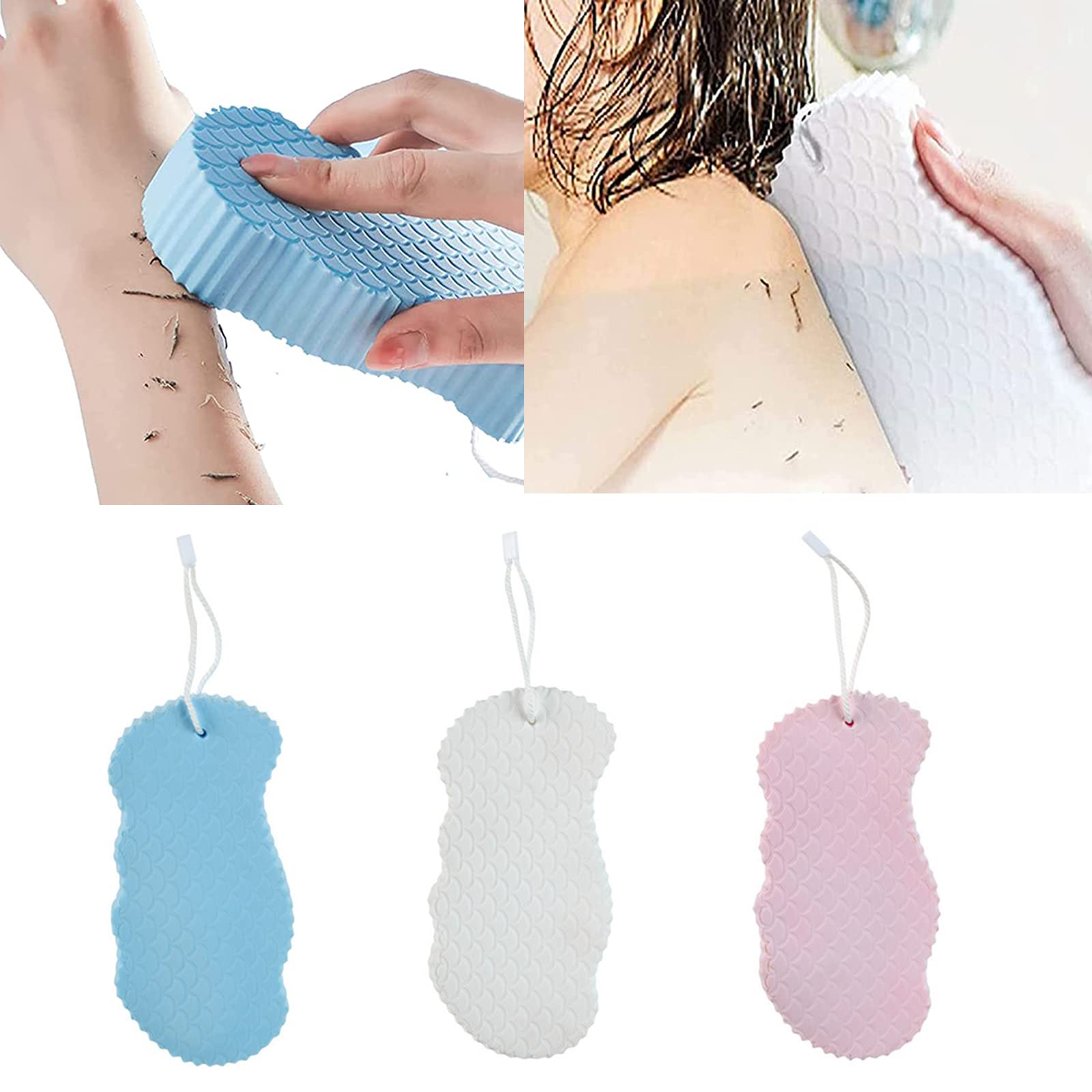 3pcs Shower Sponge for Body Exfoliating Bath Sponge Bath Sponges for Shower