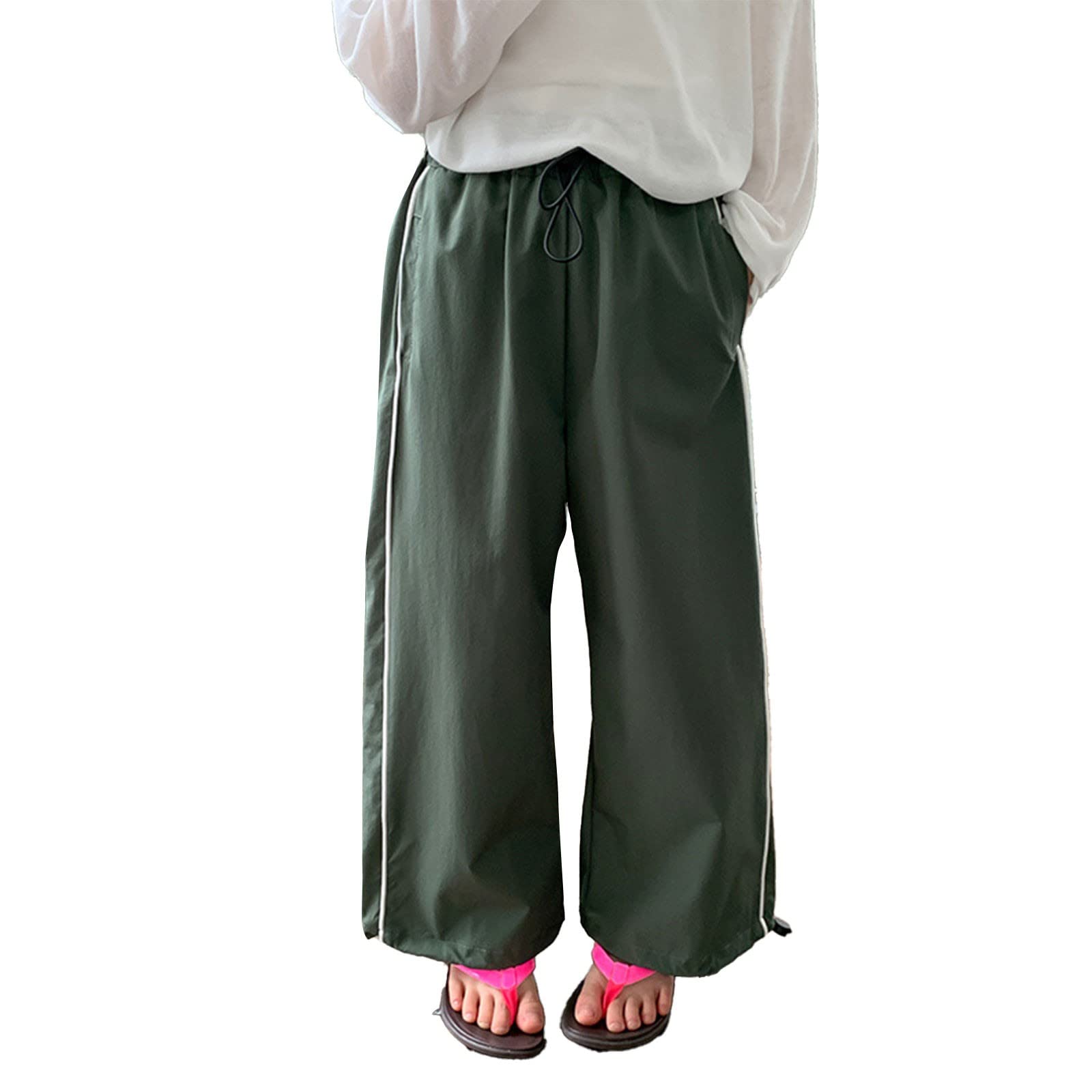  Rolanko Girls Jogger Cargo Pants with Pocket Bright