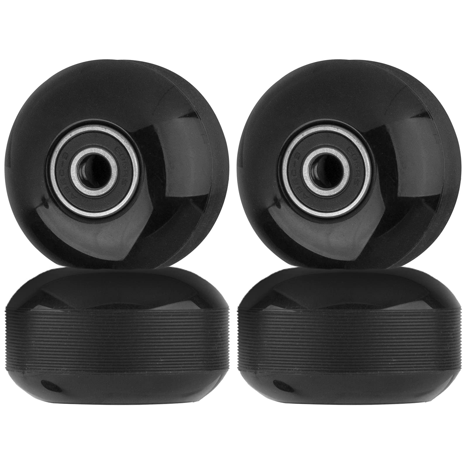 SPORTYOUTH Skateboard Wheels 52mm and Bearings Spacers Set, 95A