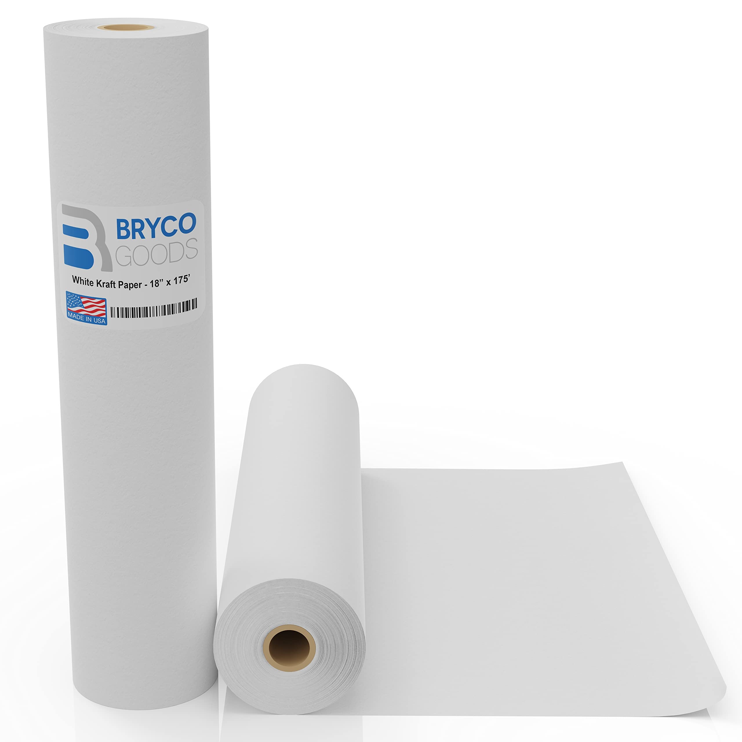 Bryco White Kraft Arts and Crafts Paper Roll - 18 inches by 100 Feet (1200  Inch) - Ideal for Paints, Wall Art, Easel Paper, Gift Wrapping Paper and