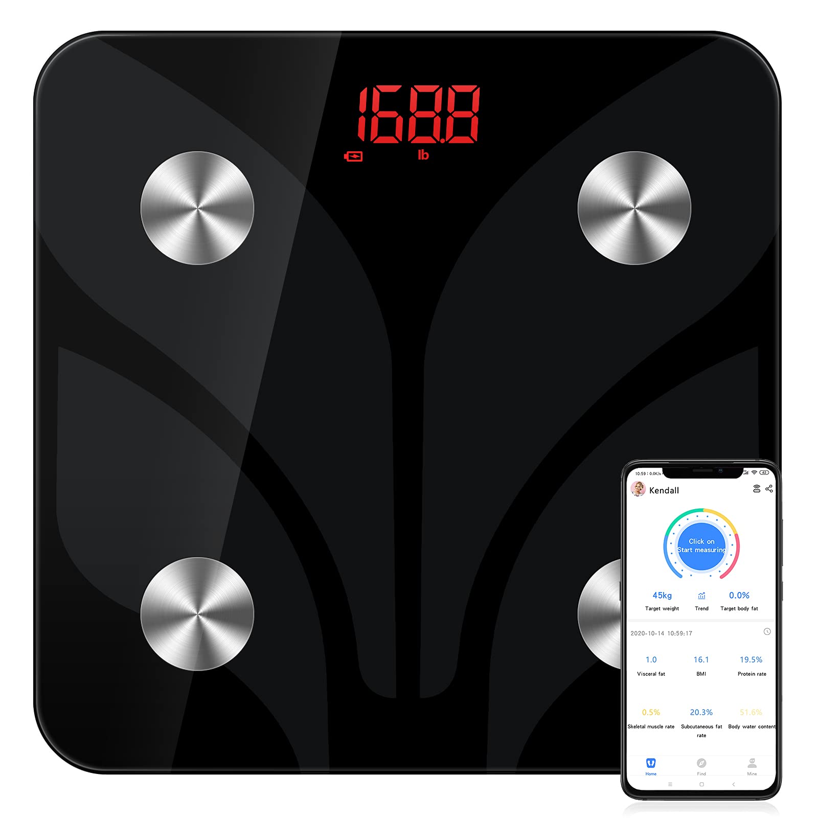 Smart Bluetooth Body Fat Scales: Digital Weight Scale Bathroom