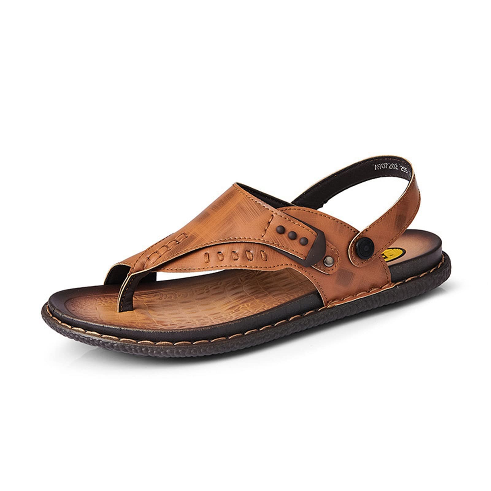 Sandals Men's Summer Soft Comfortable Shoes Genuine Leather Big Size  Outdoor Men | eBay