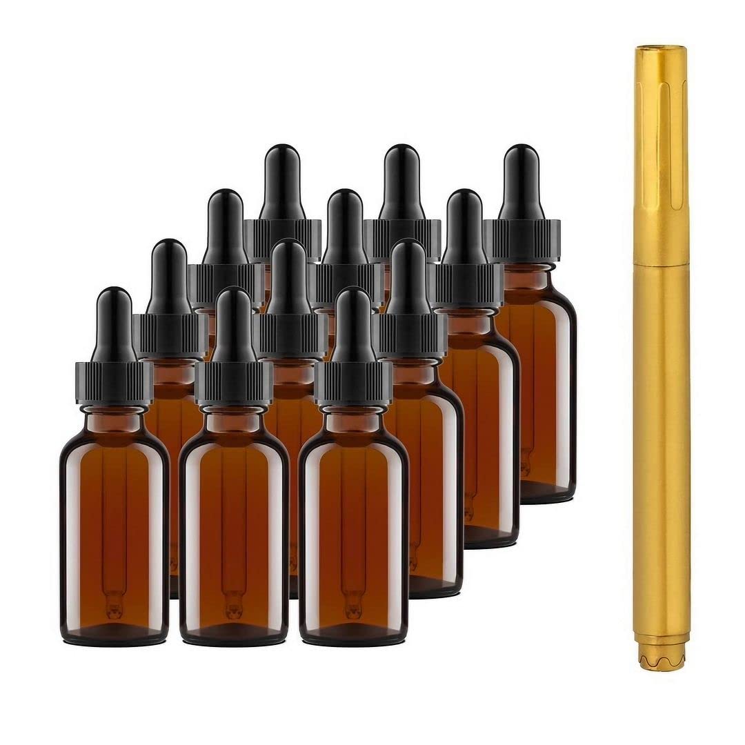 Glass Bottles with Glass Eye Droppers