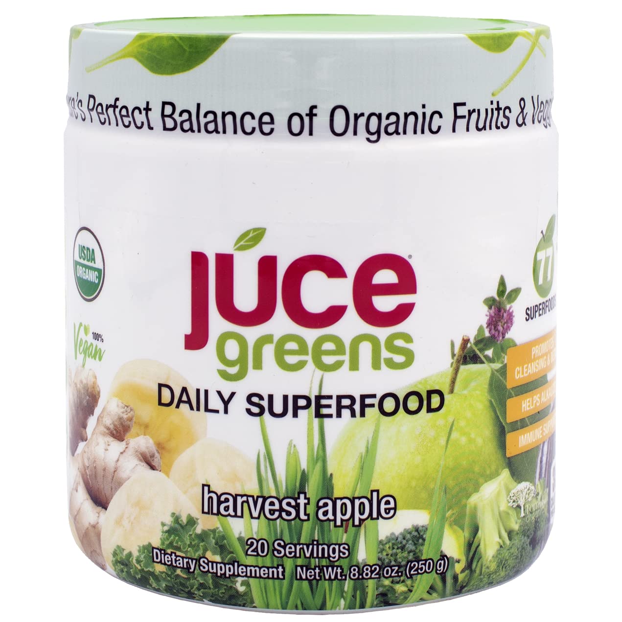 Organic Apples and Greens Blend A Superfood Plant-Based Protein