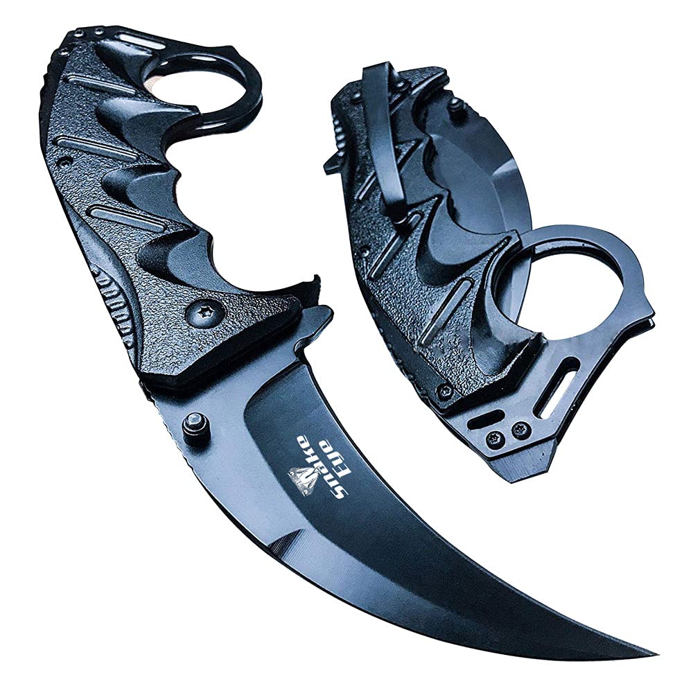 Snake Eye Tactical Everyday Carry Karambit Style Folding Pocket Knife