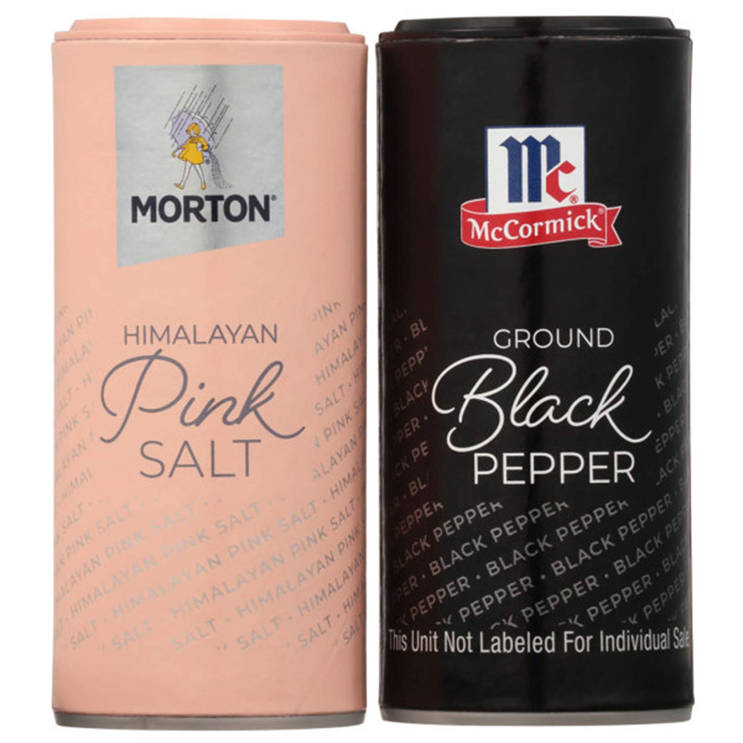 Morton All-Natural Himalayan Pink Salt & McCormick Pepper Shakers, 5.25  Ounce Salt and Pepper Shaker 5.25 Ounce (Pack of 1)