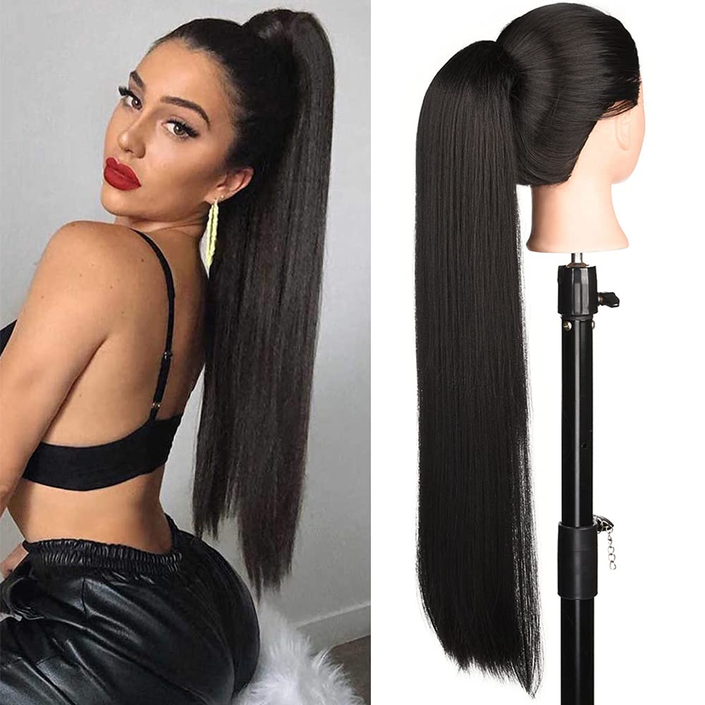 Wig Female Ponytail Wig Long Straight Hair Extension Piece