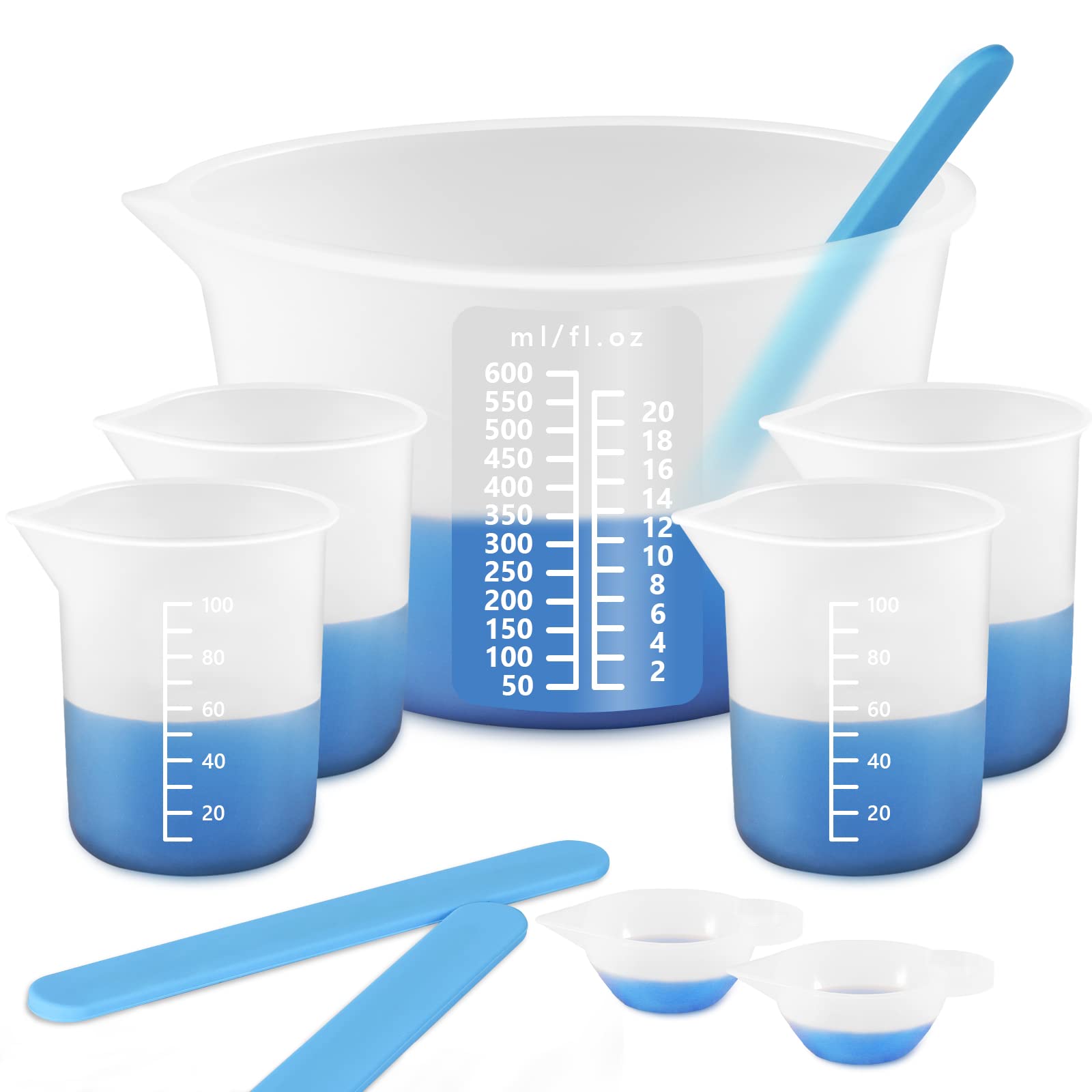 Silicone Resin Measuring Cups, Mixing Cups,multi-specification Production  Tool Silicone Measuring Cup(6 Pcs)