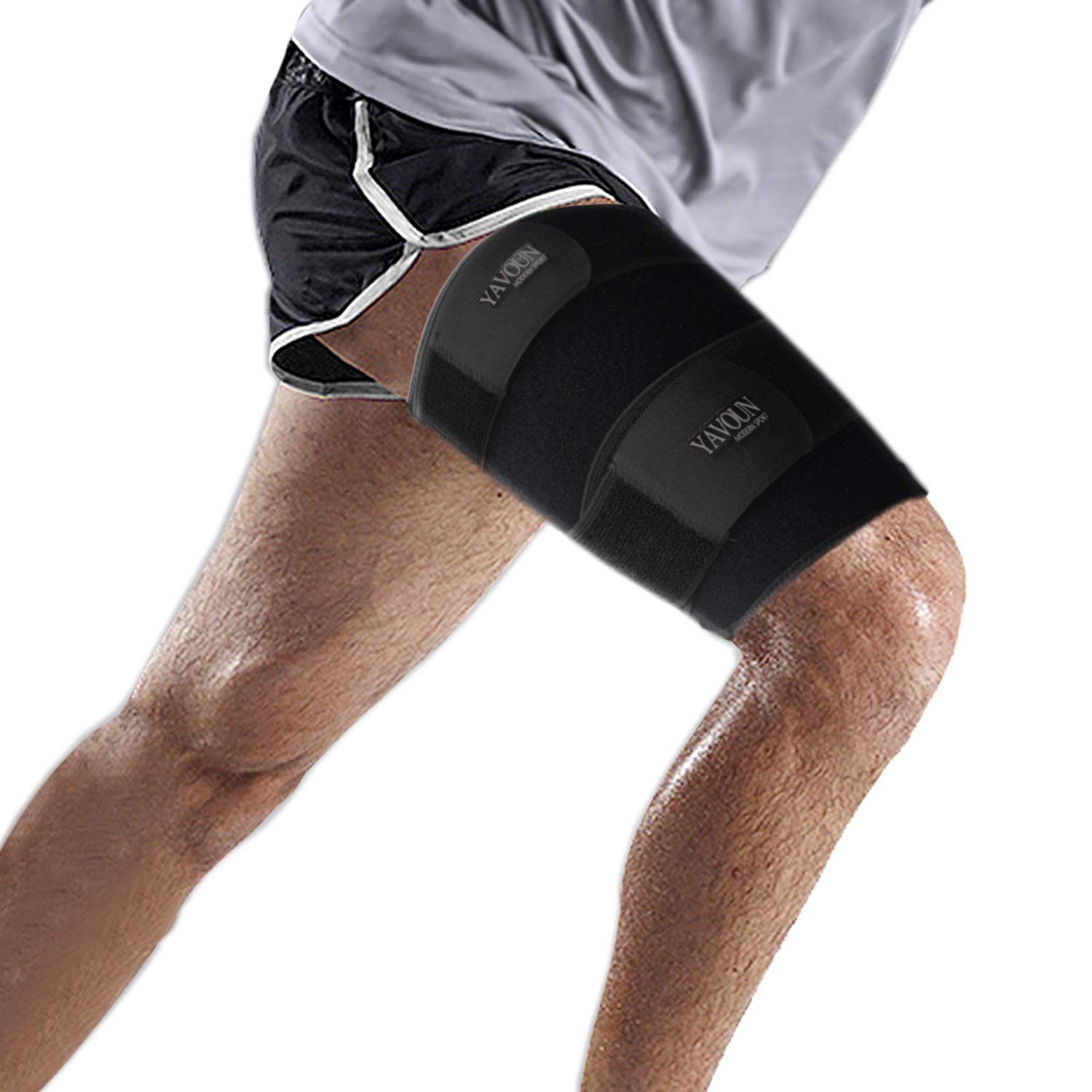 Thigh Support - Adjustable compression set for fitness sports 