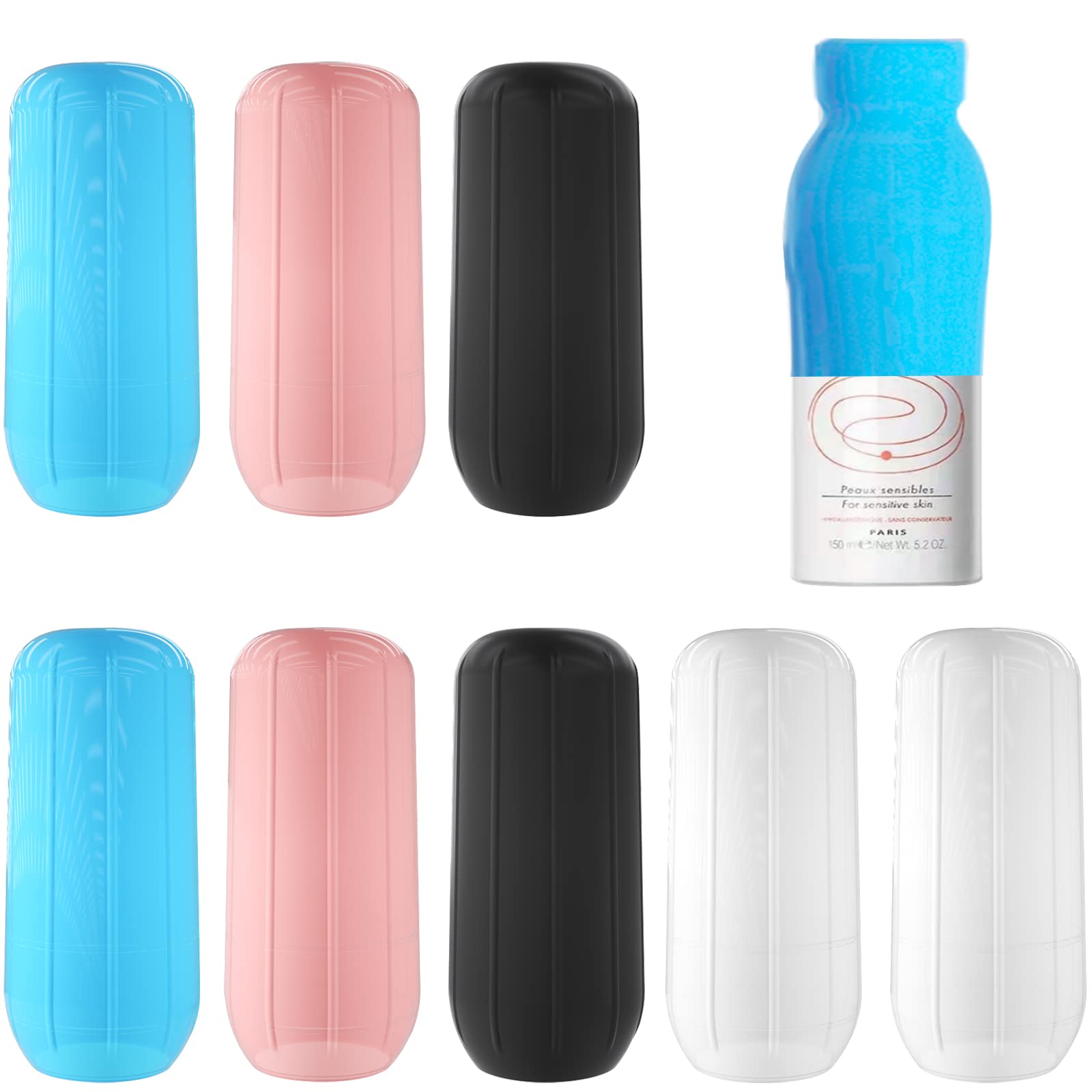 Elastic Sleeves for Travel Containers Silicone Travel Bottles