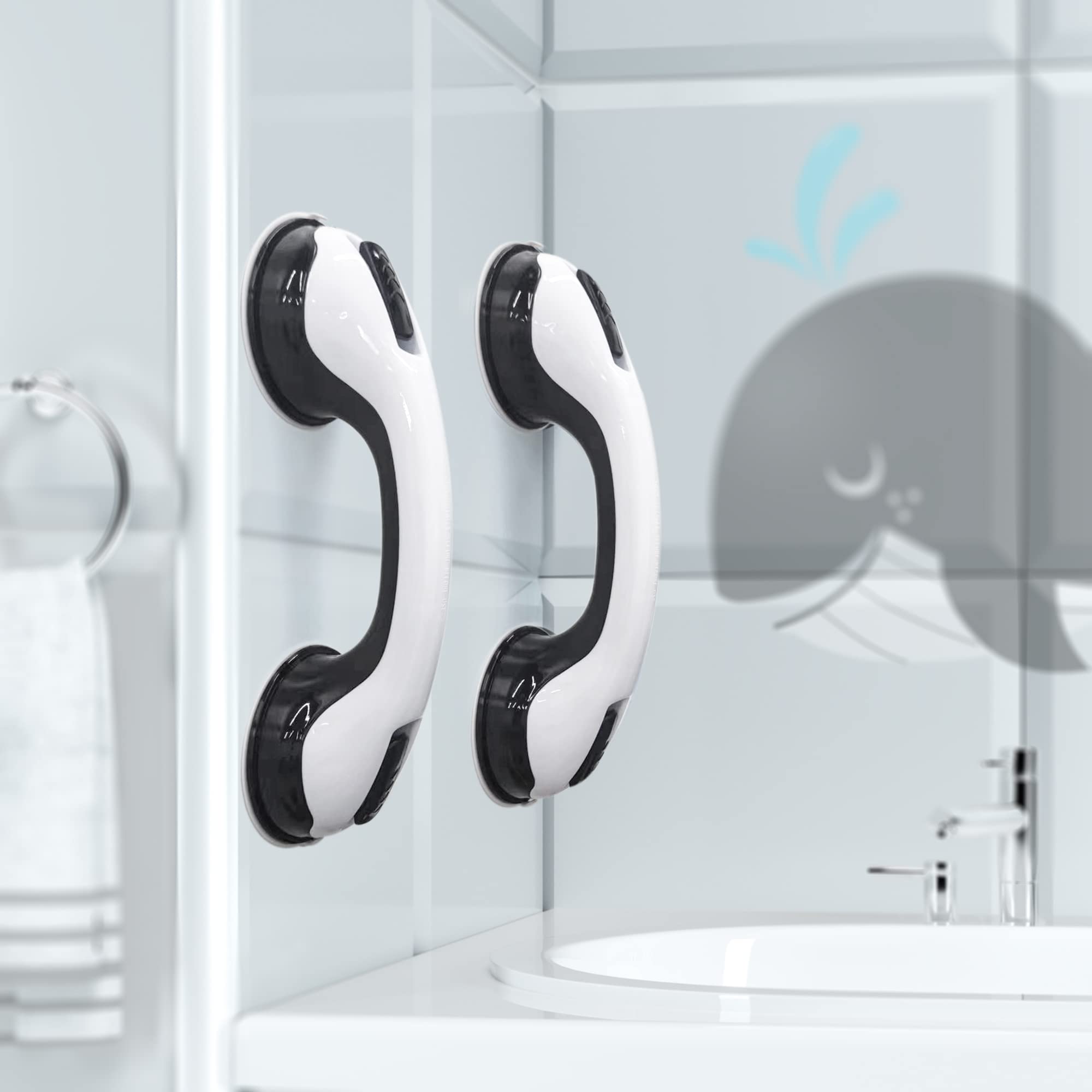 Able Lift™ 2 Pack Suction Balance Assist Bathroom Shower Handle