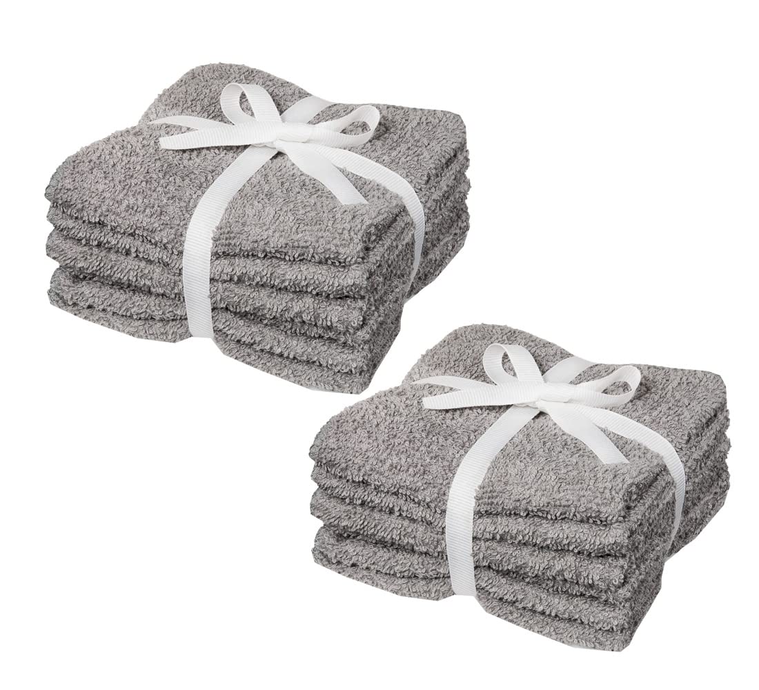 Room Essentials - Bath Washcloths - 6 Pack - Dark Gray - NEW