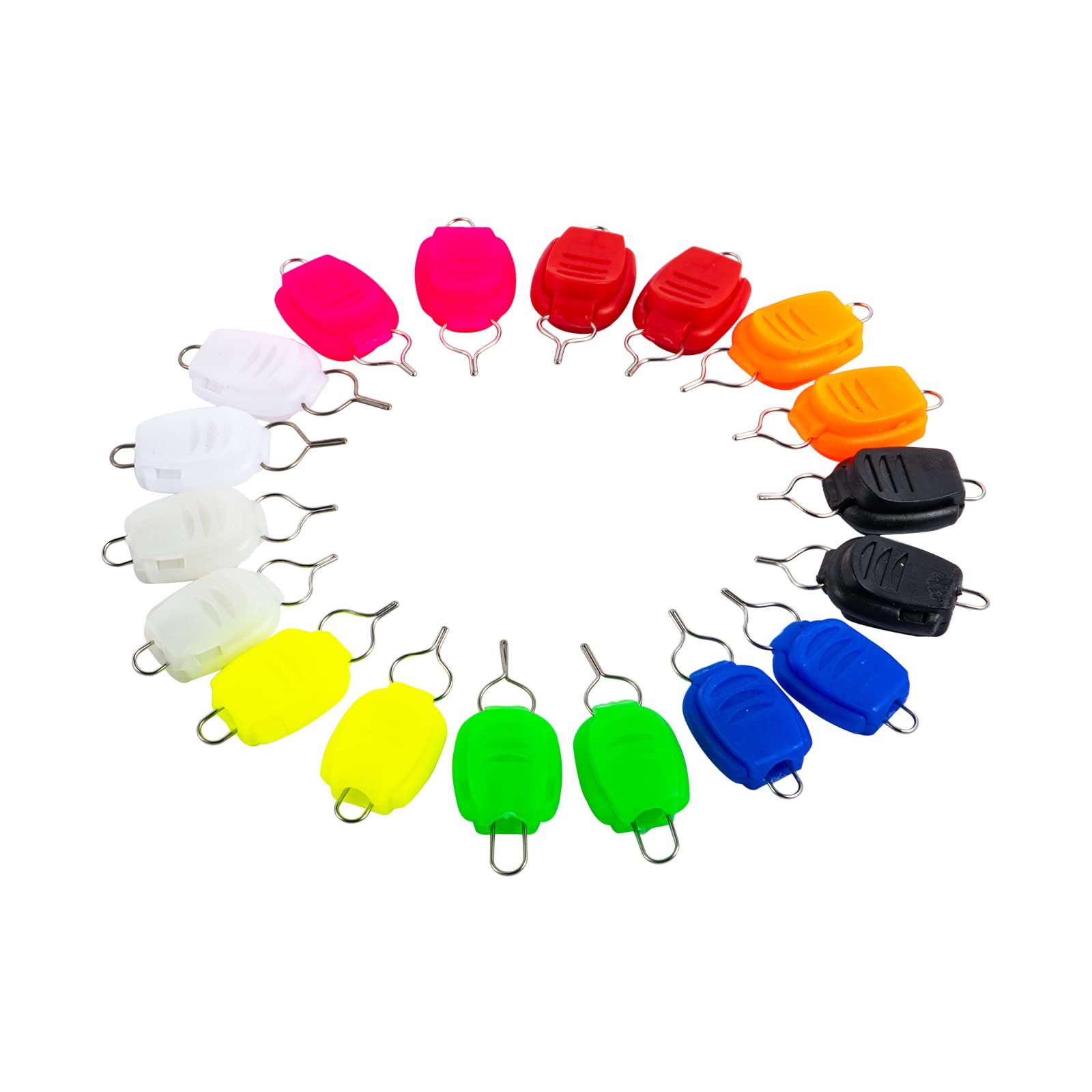 Uxcell Baitcasting Reel Fishing Line Holder Stopper Clip Buckle, 5 Colors  10 Pack