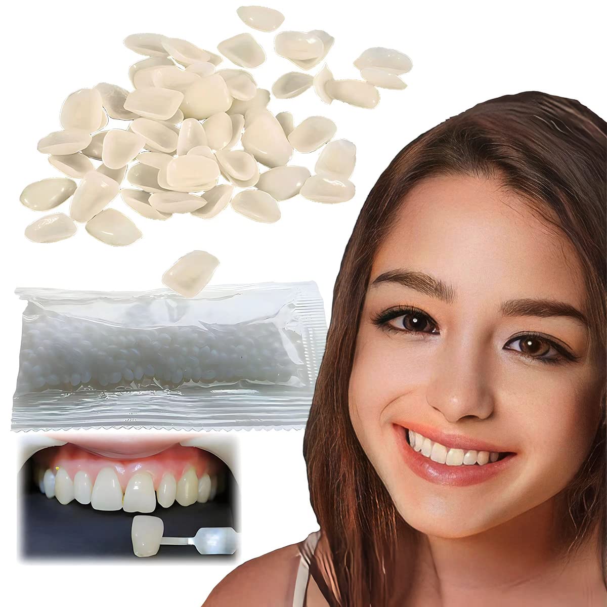 Tooth Filling Thermal Beads Do It Yourself Moldable False Teeth for Temporary Tooth Repair The Missing and Broken Tooth Replacement Kit
